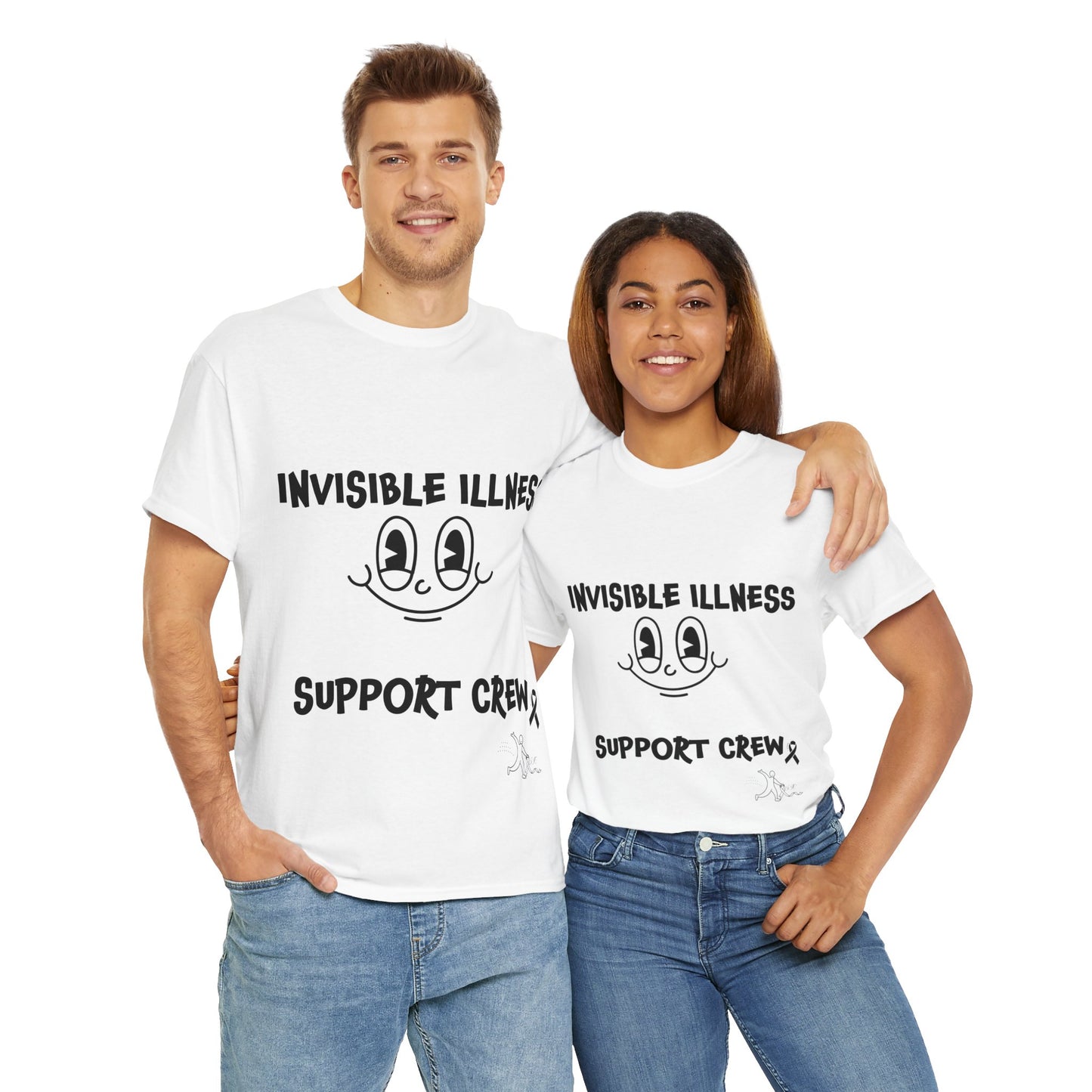 Invisible Illness Support Crew Unisex Heavy Cotton Tee