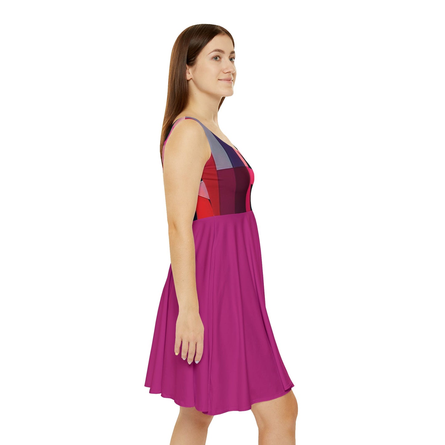 I SUPPORT PINK - Women's Skater Dress (AOP)