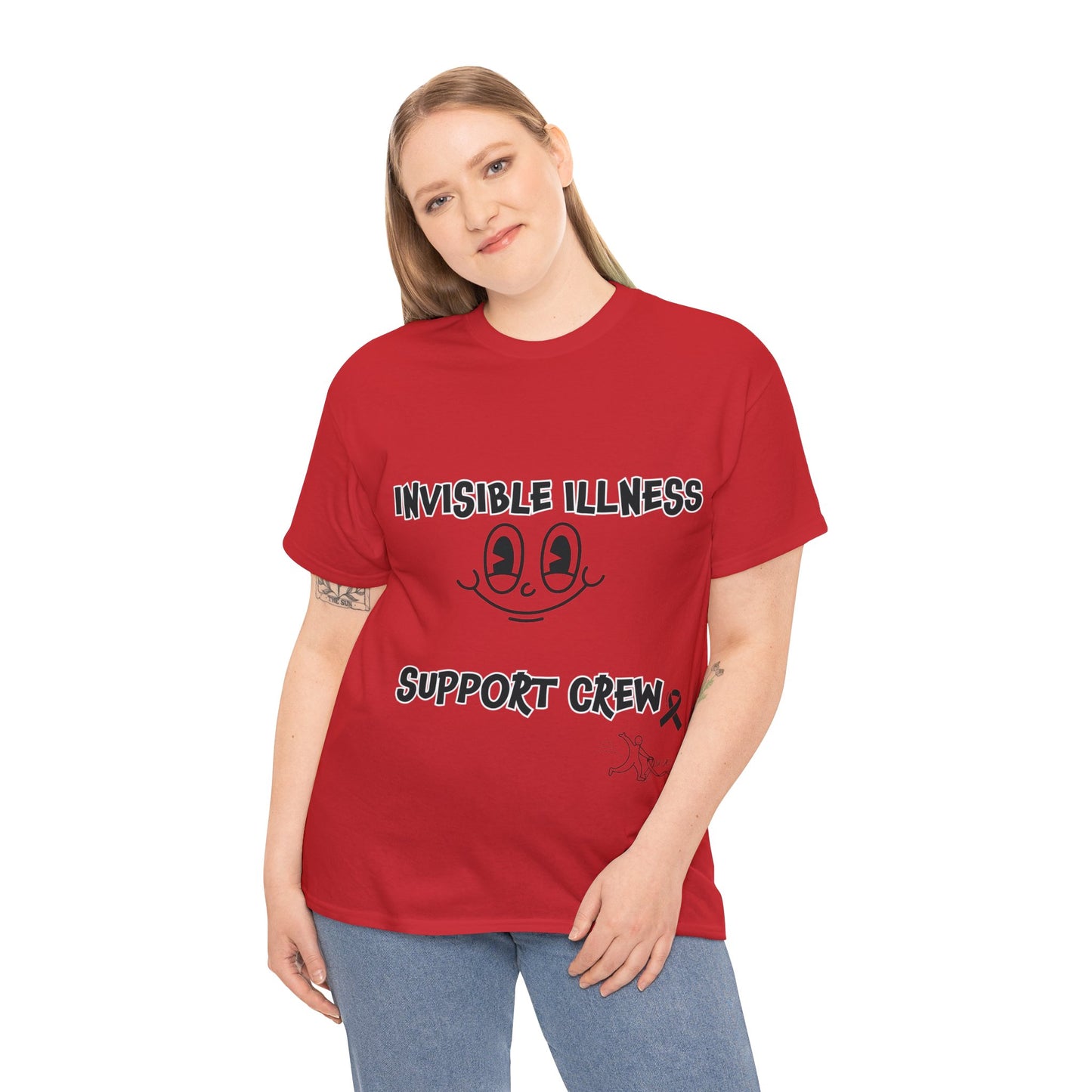 Invisible Illness Support Crew Unisex Heavy Cotton Tee