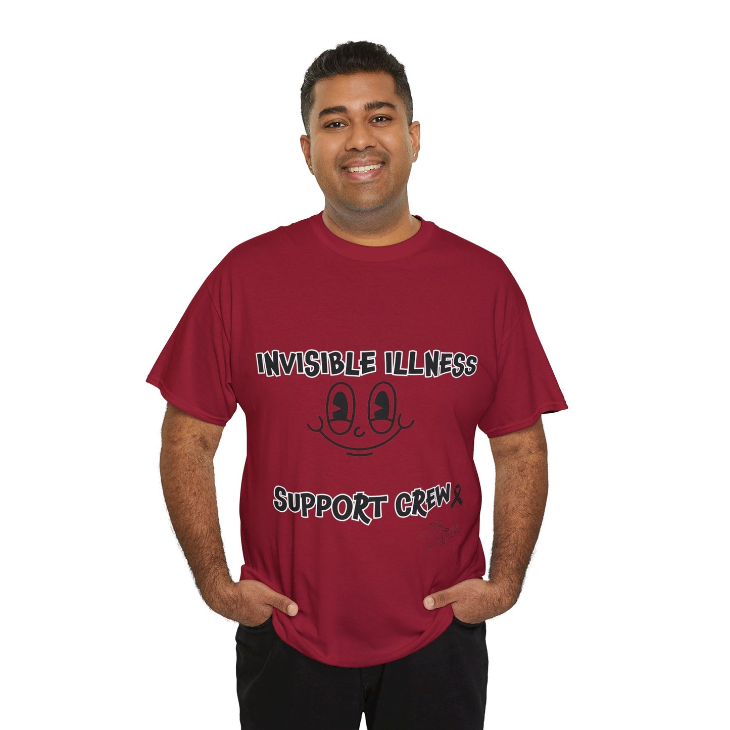 Invisible Illness Support Crew Unisex Heavy Cotton Tee