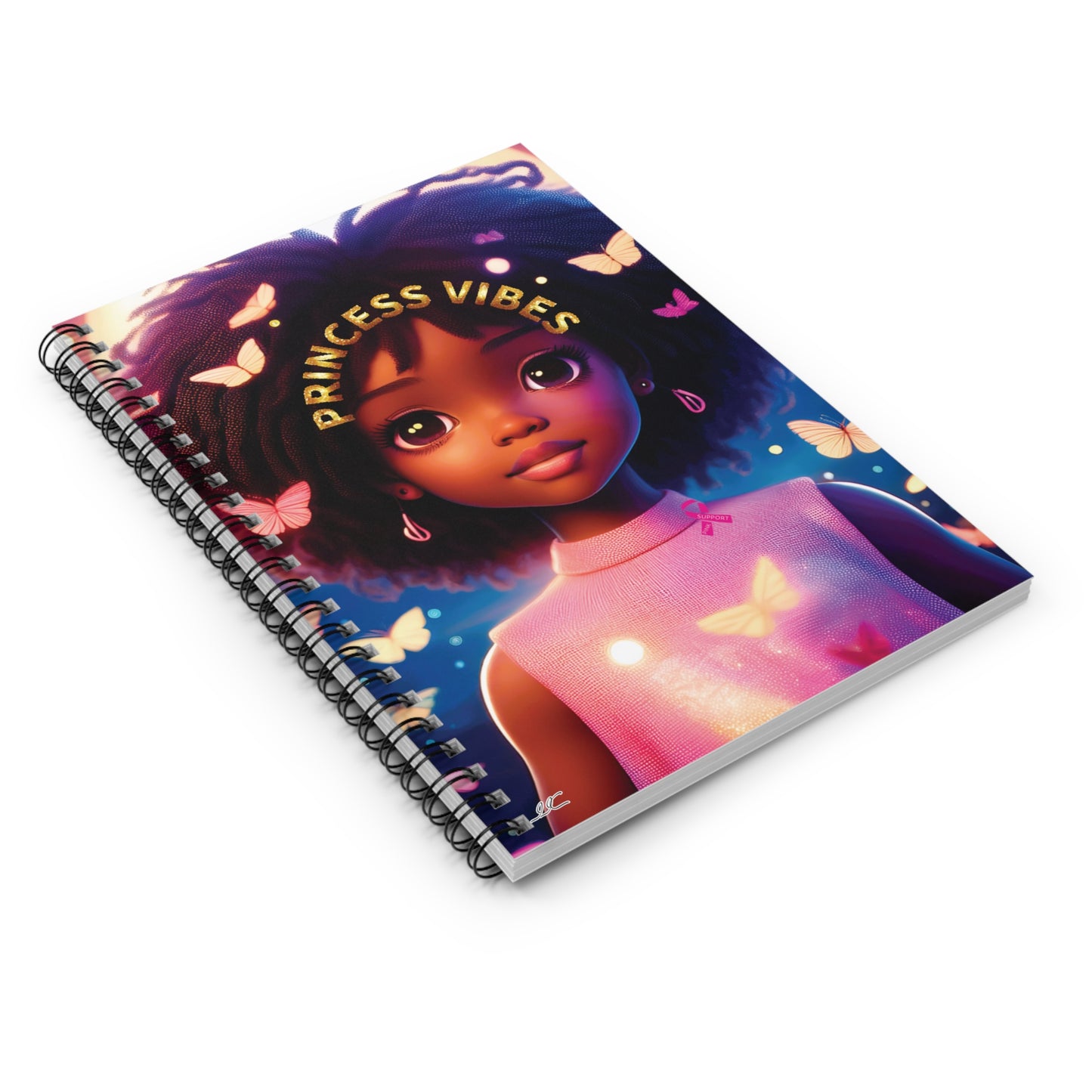 PRINCESS VIBES - Spiral Notebook/Journal- Ruled Line