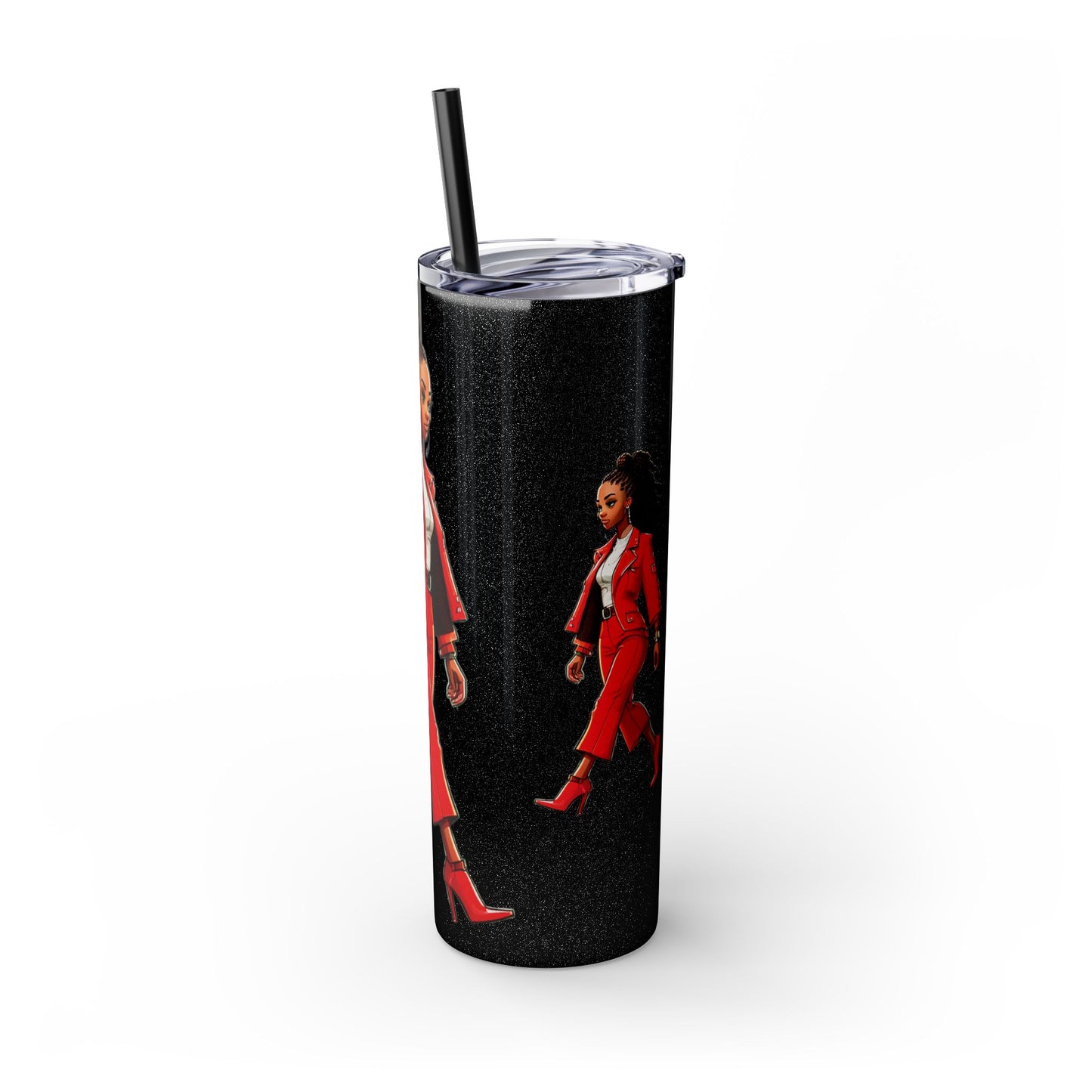 I SUPPORT RED - Skinny Tumbler with Straw, 20oz