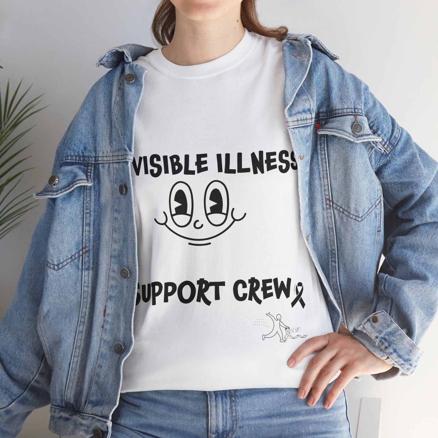 Invisible Illness Support Crew Unisex Heavy Cotton Tee