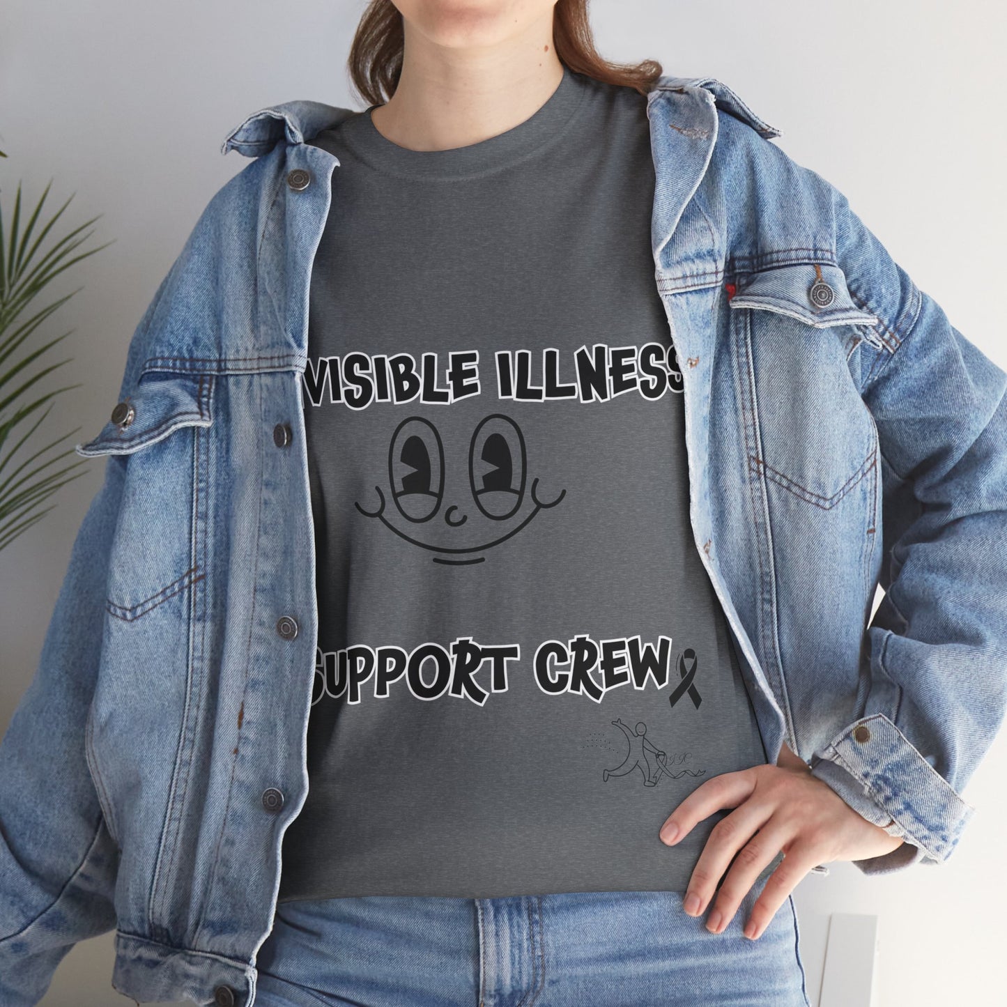 Invisible Illness Support Crew Unisex Heavy Cotton Tee