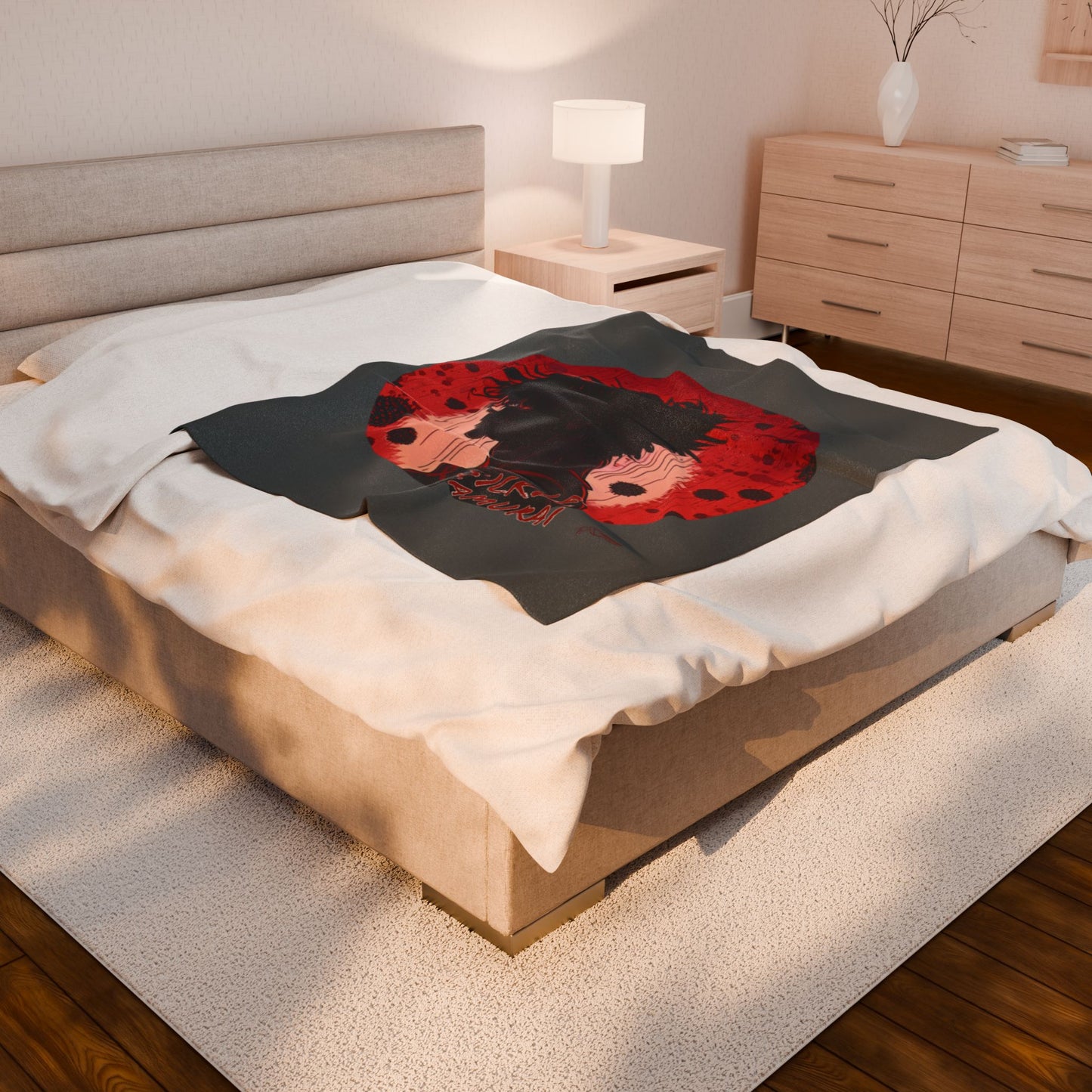 Sickle Samurai Velveteen Plush Blanket