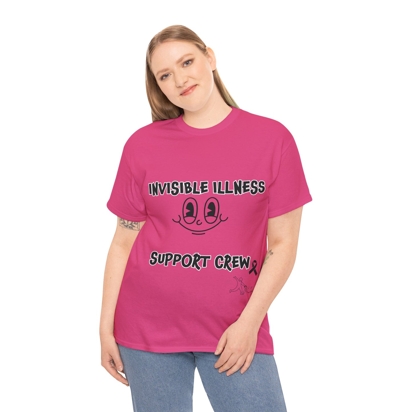 Invisible Illness Support Crew Unisex Heavy Cotton Tee