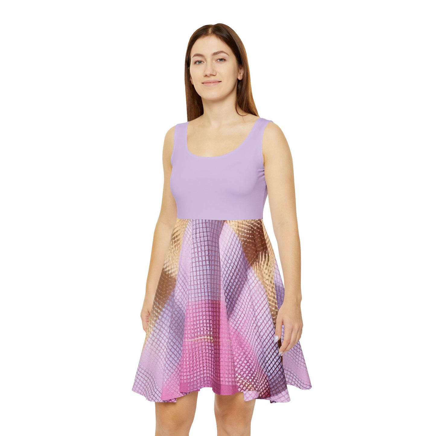 I SUPPORT PURPLE - Women's Skater Dress (AOP)