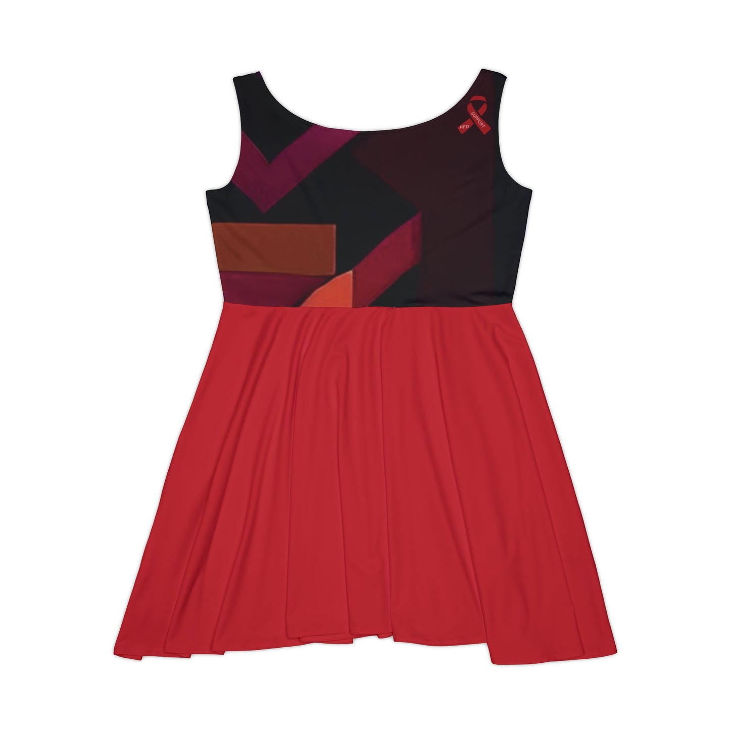I SUPPORT RED - Women's Skater Dress (AOP)