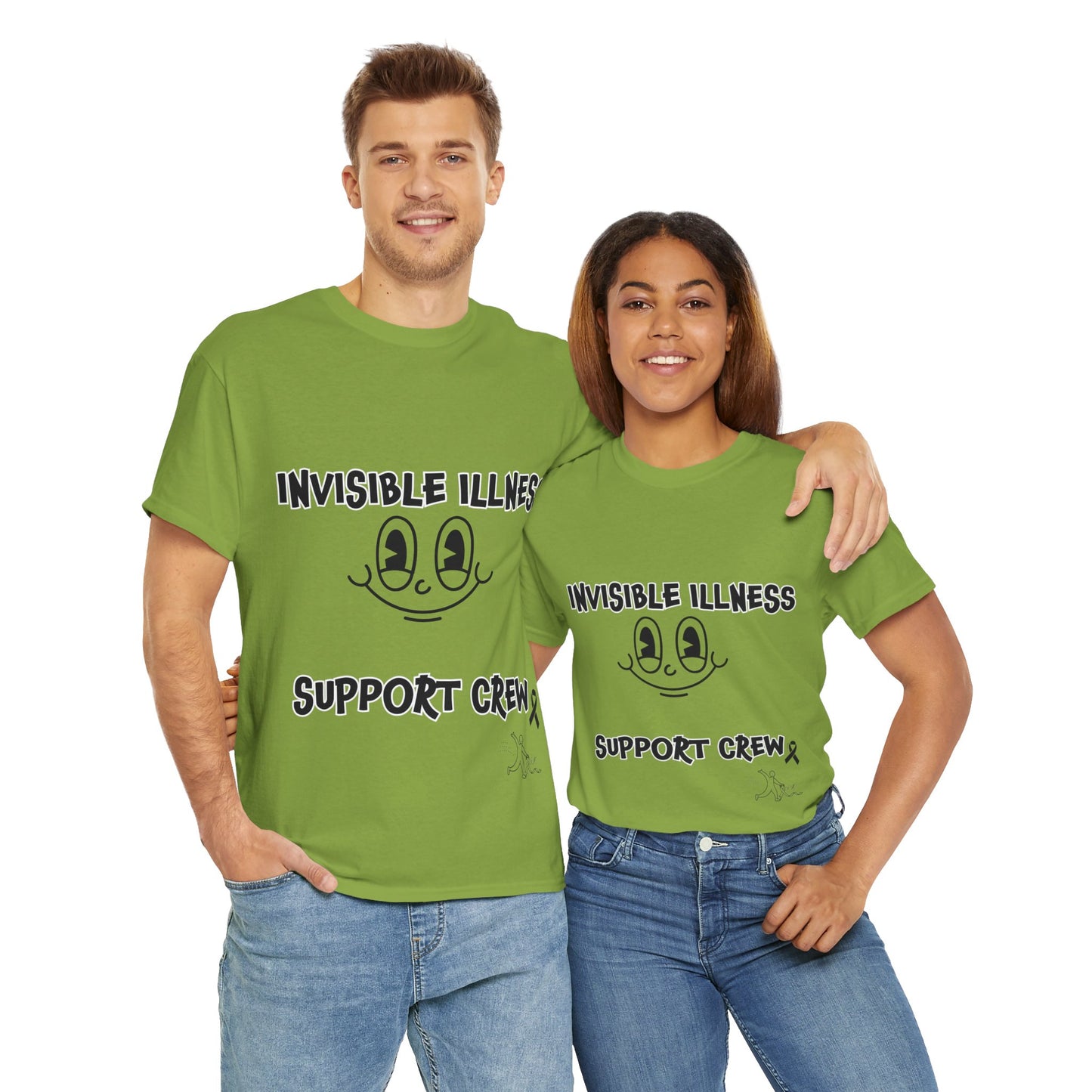 Invisible Illness Support Crew Unisex Heavy Cotton Tee