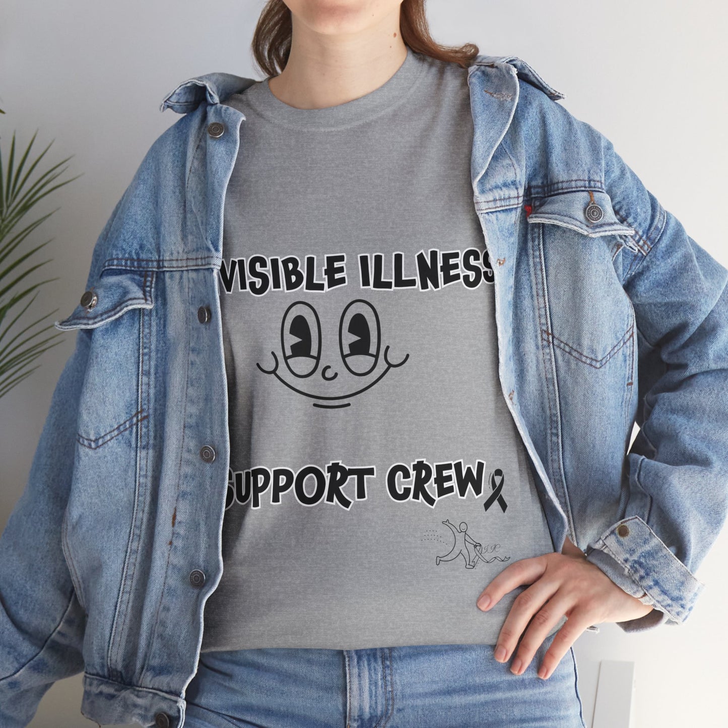 Invisible Illness Support Crew Unisex Heavy Cotton Tee
