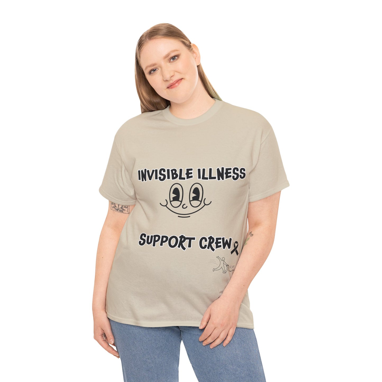 Invisible Illness Support Crew Unisex Heavy Cotton Tee