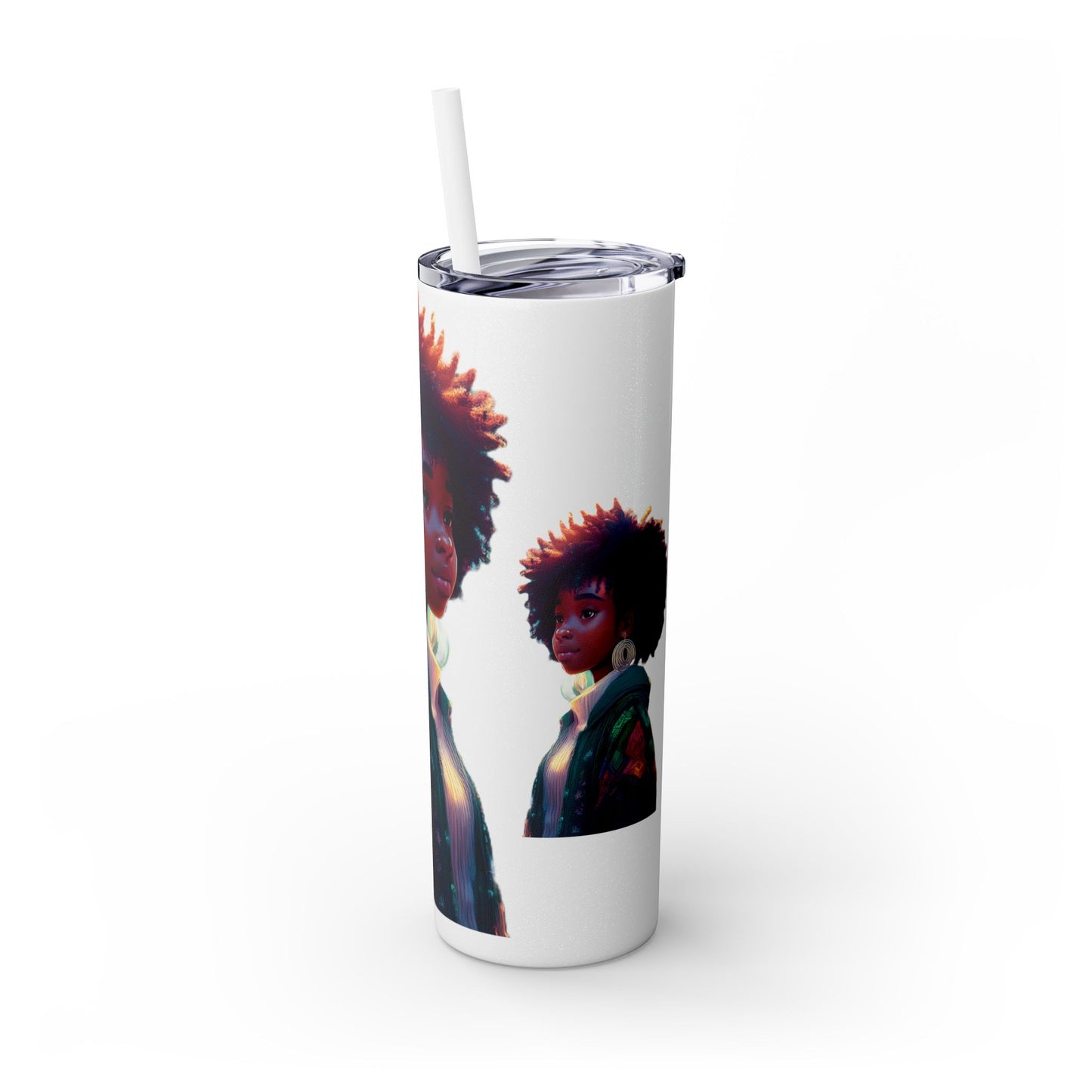 I SUPPORT GREEN - Skinny Tumbler with Straw, 20oz