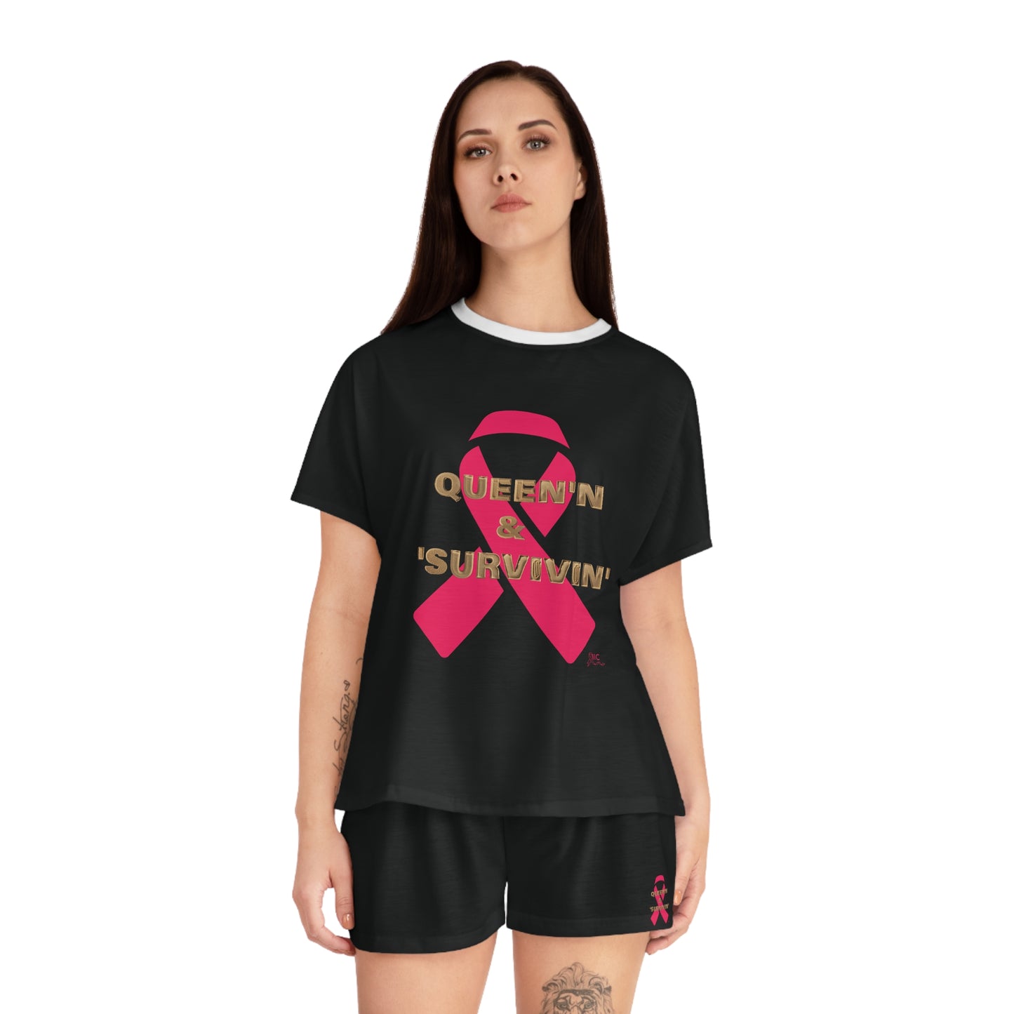 QUEEN'N & SURVIVING - Women's Short Pajama Set (AOP)