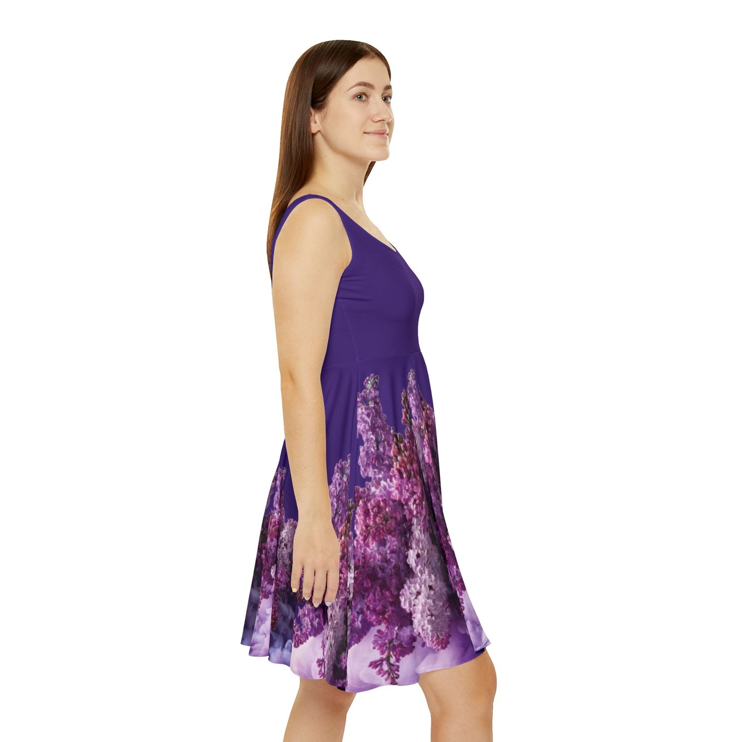 I SUPPORT PURPLE - Women's Skater Dress (AOP)