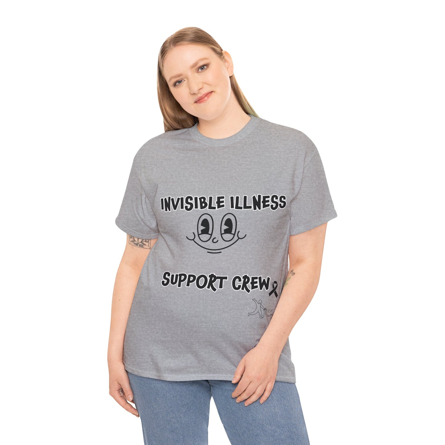 Invisible Illness Support Crew Unisex Heavy Cotton Tee