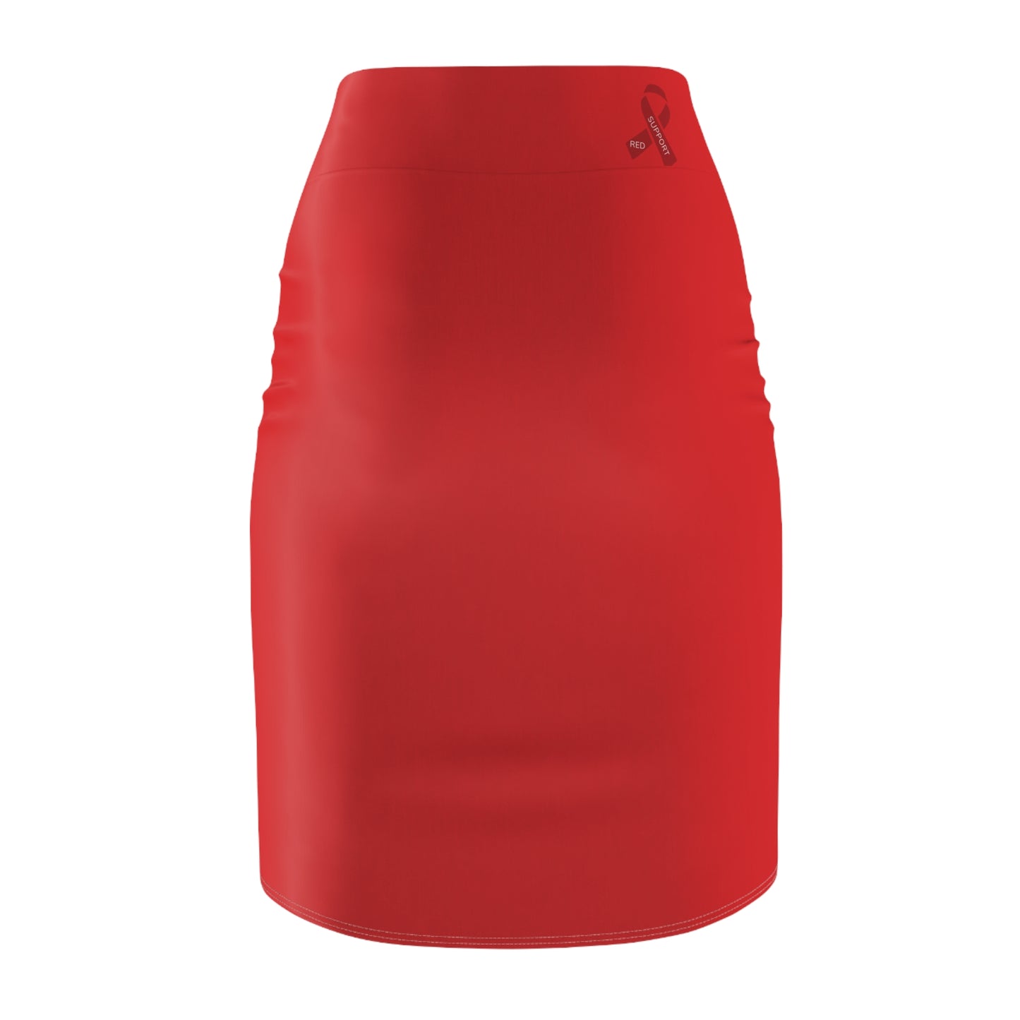 I SUPPORT RED - Women's Pencil Skirt (AOP)