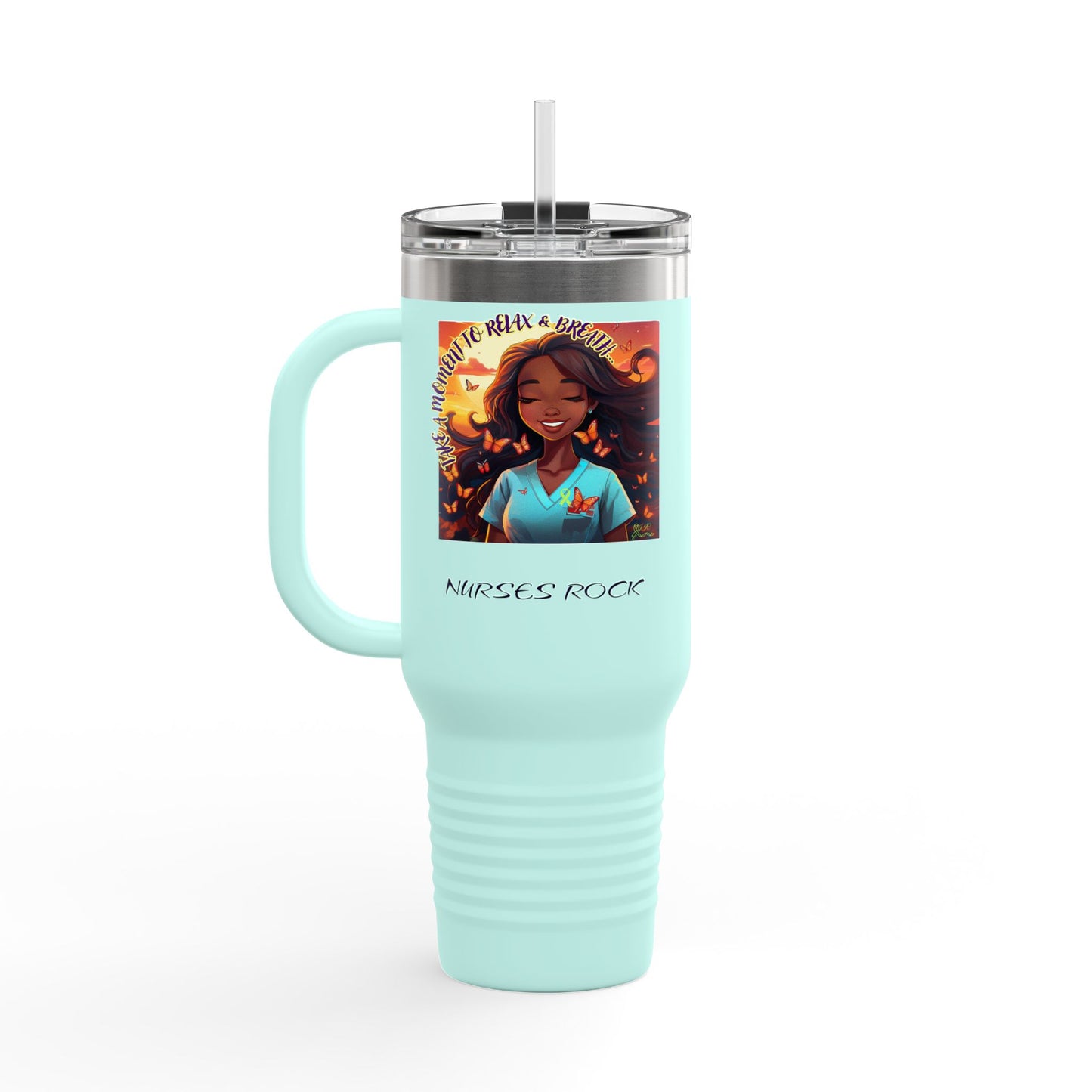 JUST BREATH - Insulated Travel Mug, 40oz