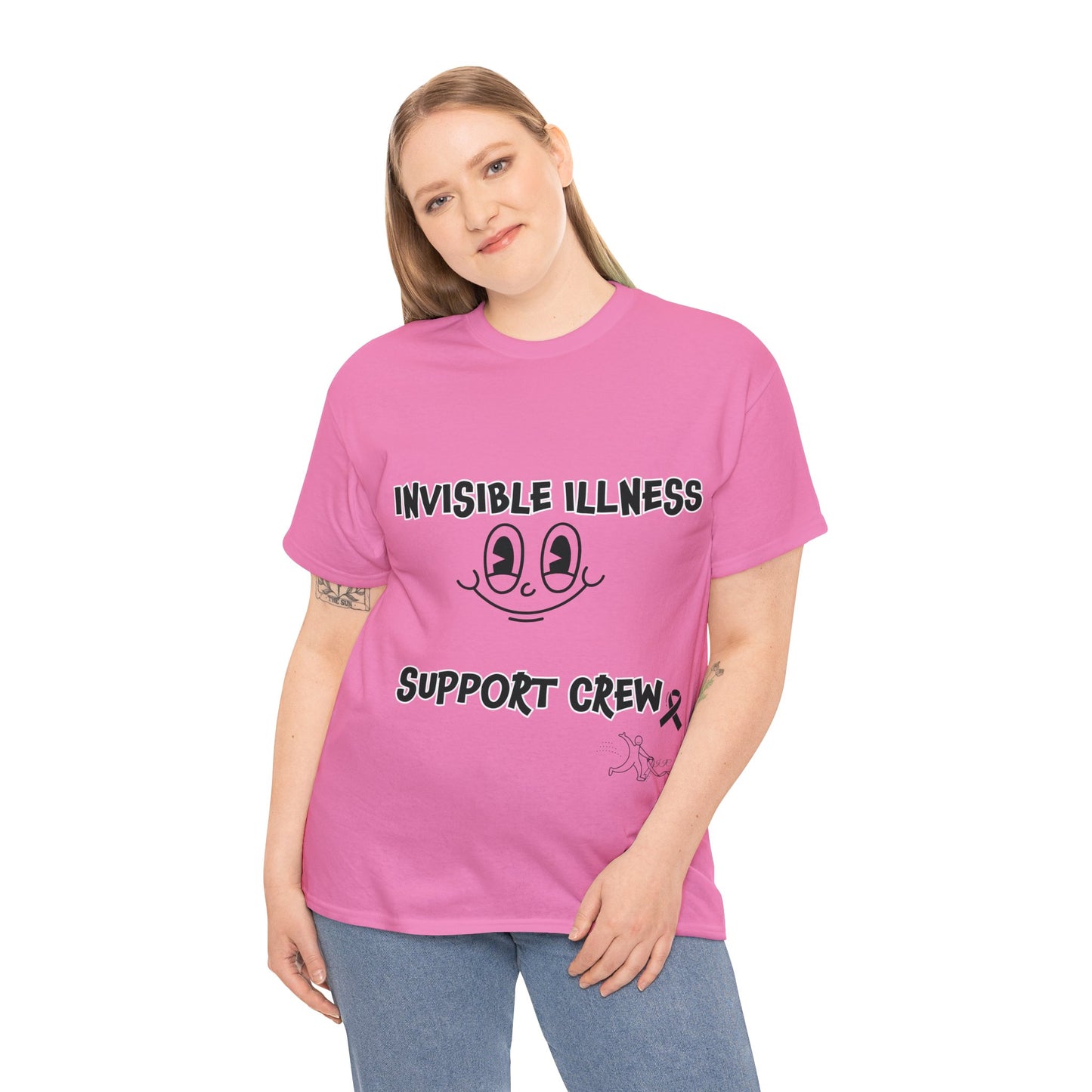 Invisible Illness Support Crew Unisex Heavy Cotton Tee
