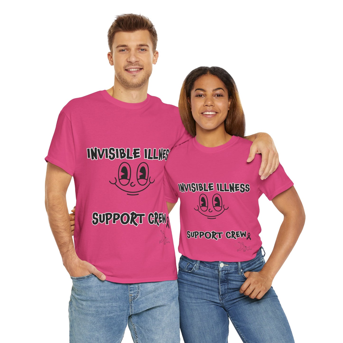 Invisible Illness Support Crew Unisex Heavy Cotton Tee