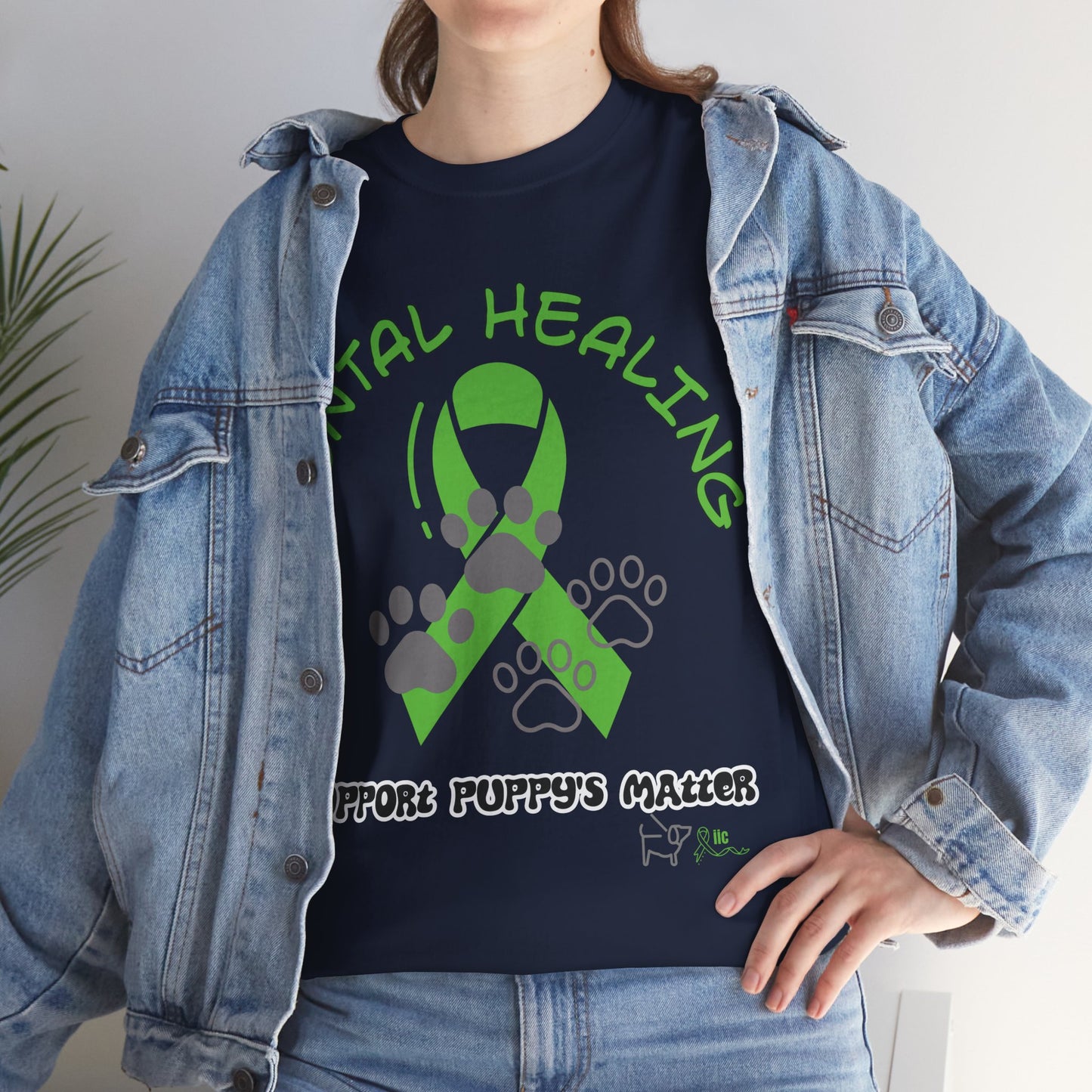 MENTAL WELLNESS - SUPPORT PUPPY'S Unisex Heavy Cotton Tee