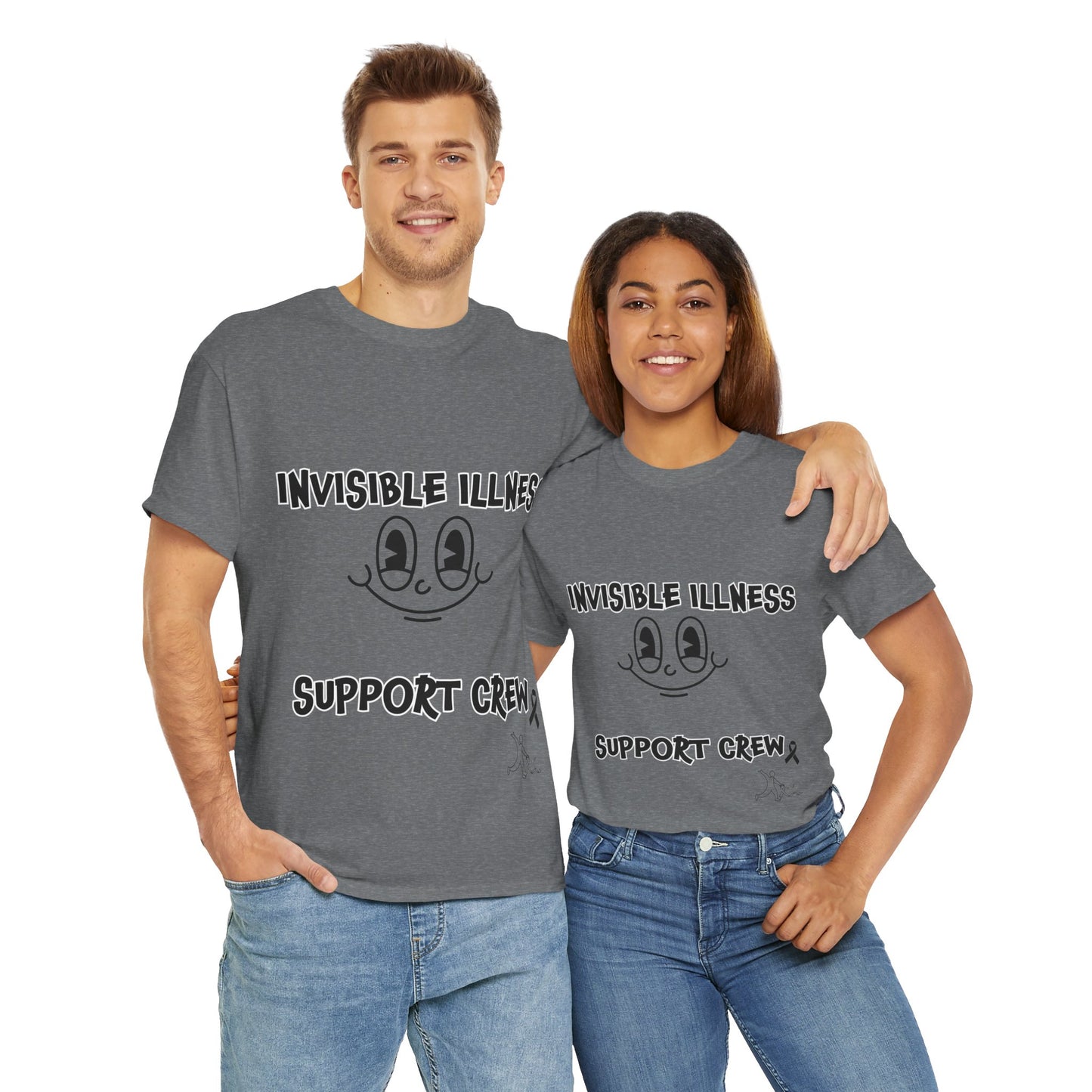 Invisible Illness Support Crew Unisex Heavy Cotton Tee