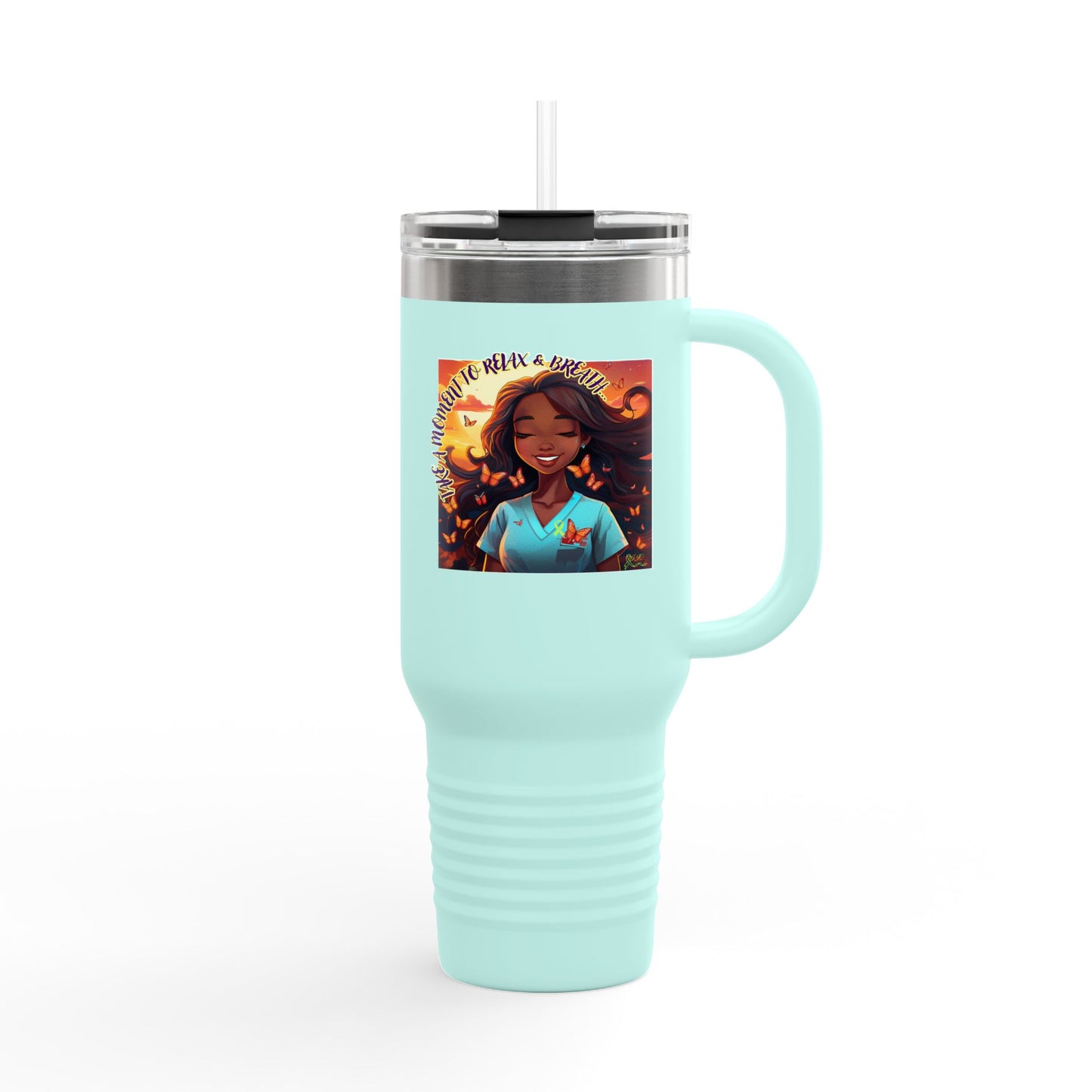 JUST BREATH - Insulated Travel Mug, 40oz