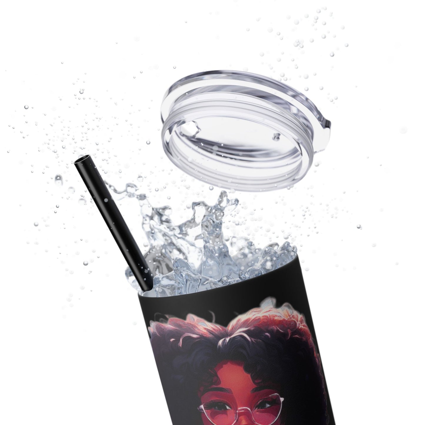 ***Exclusive Design*** I Support Pink 20oz Skinny Tumbler with Straw, Hot Cold Insulated Cup