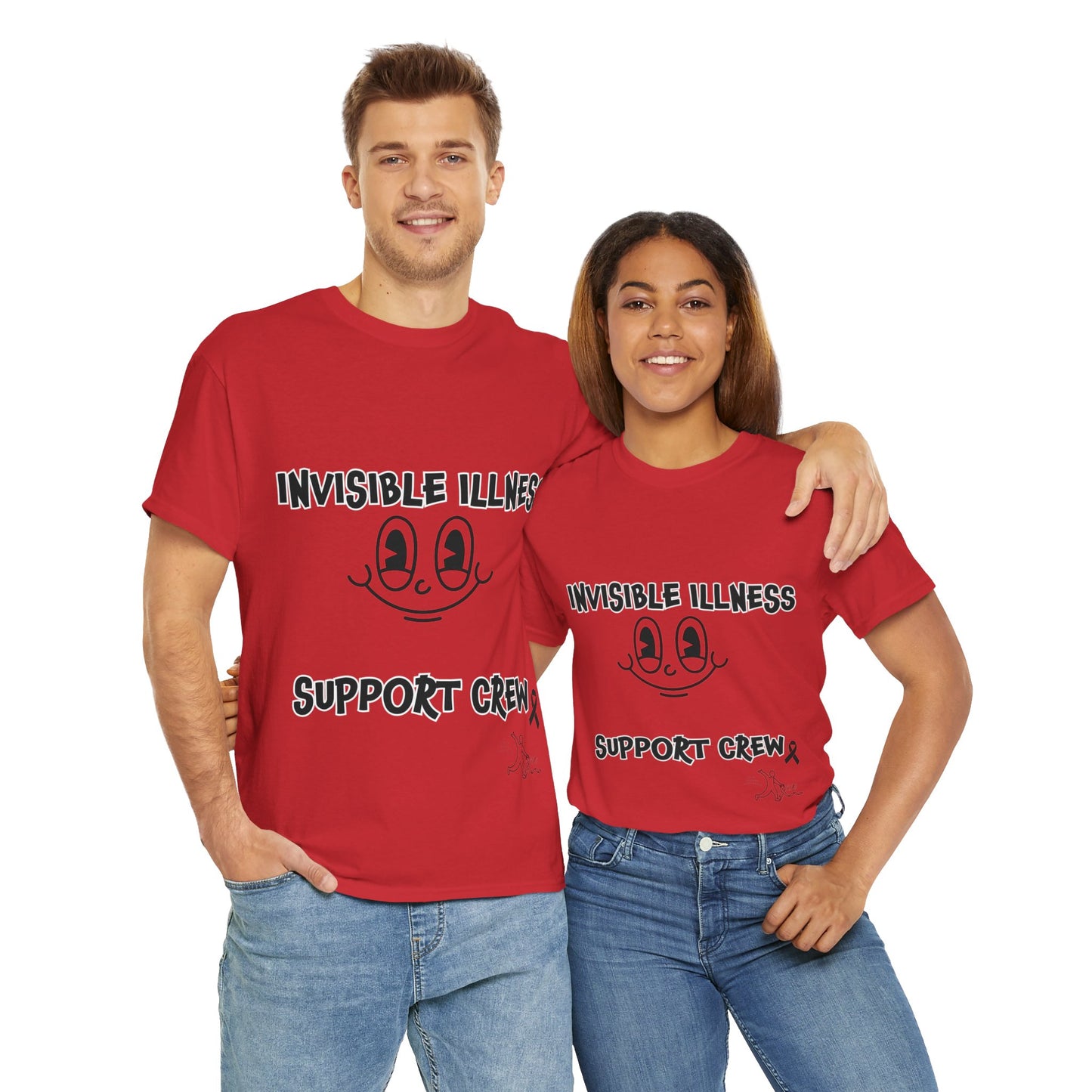 Invisible Illness Support Crew Unisex Heavy Cotton Tee