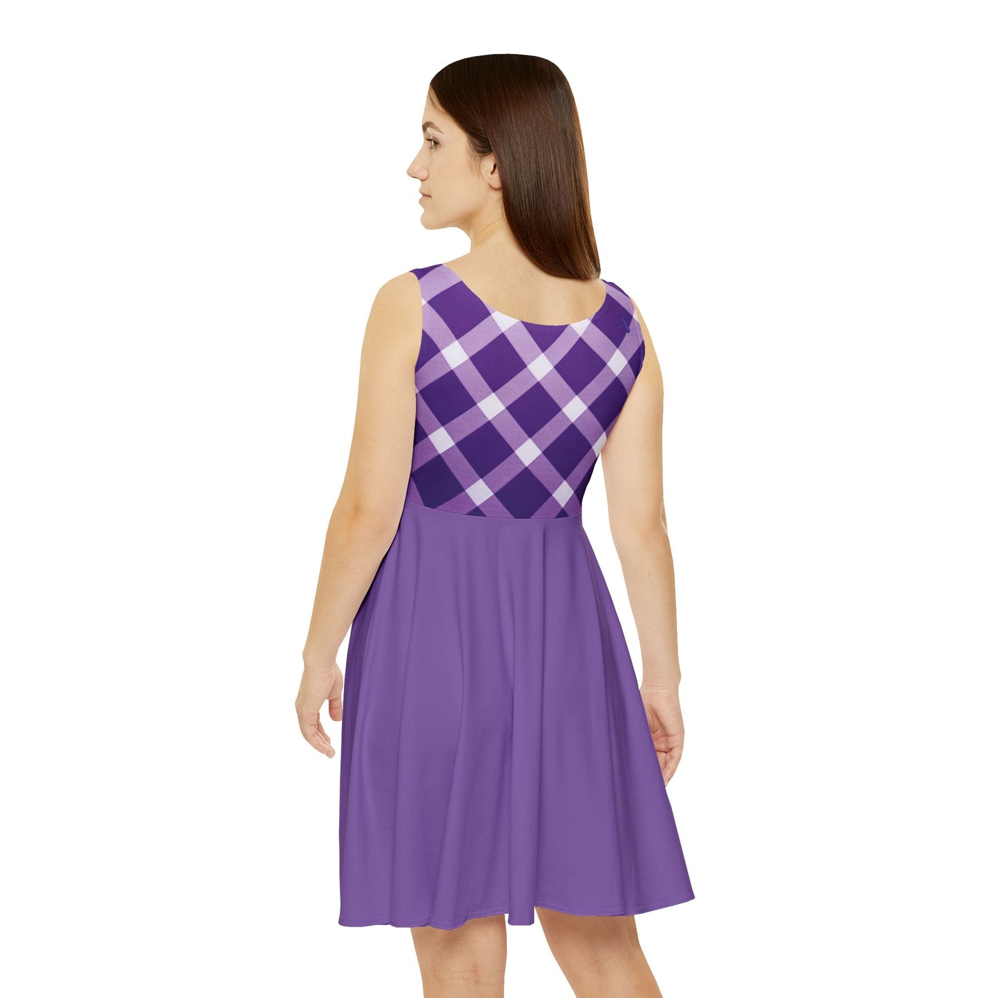 I SUPPORT PURPLE - Women's Skater Dress (AOP)