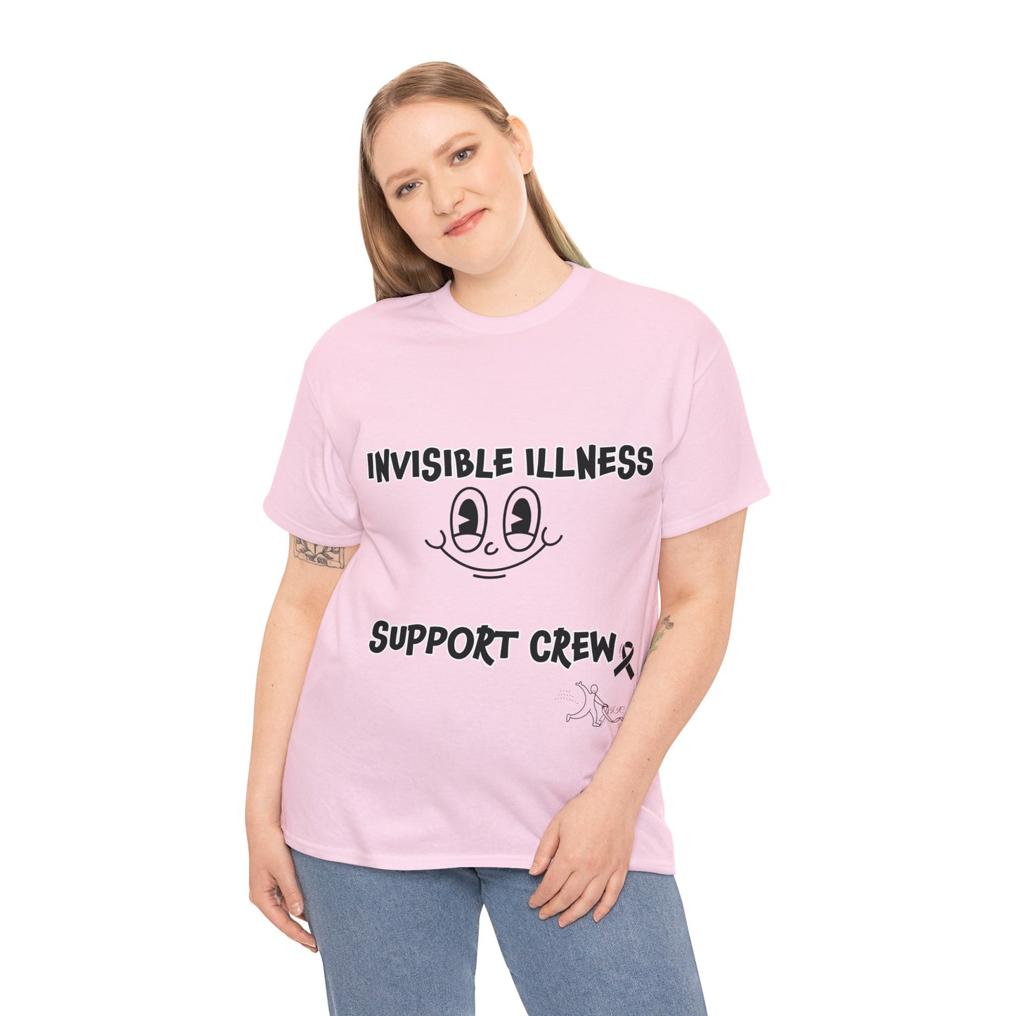 Invisible Illness Support Crew Unisex Heavy Cotton Tee