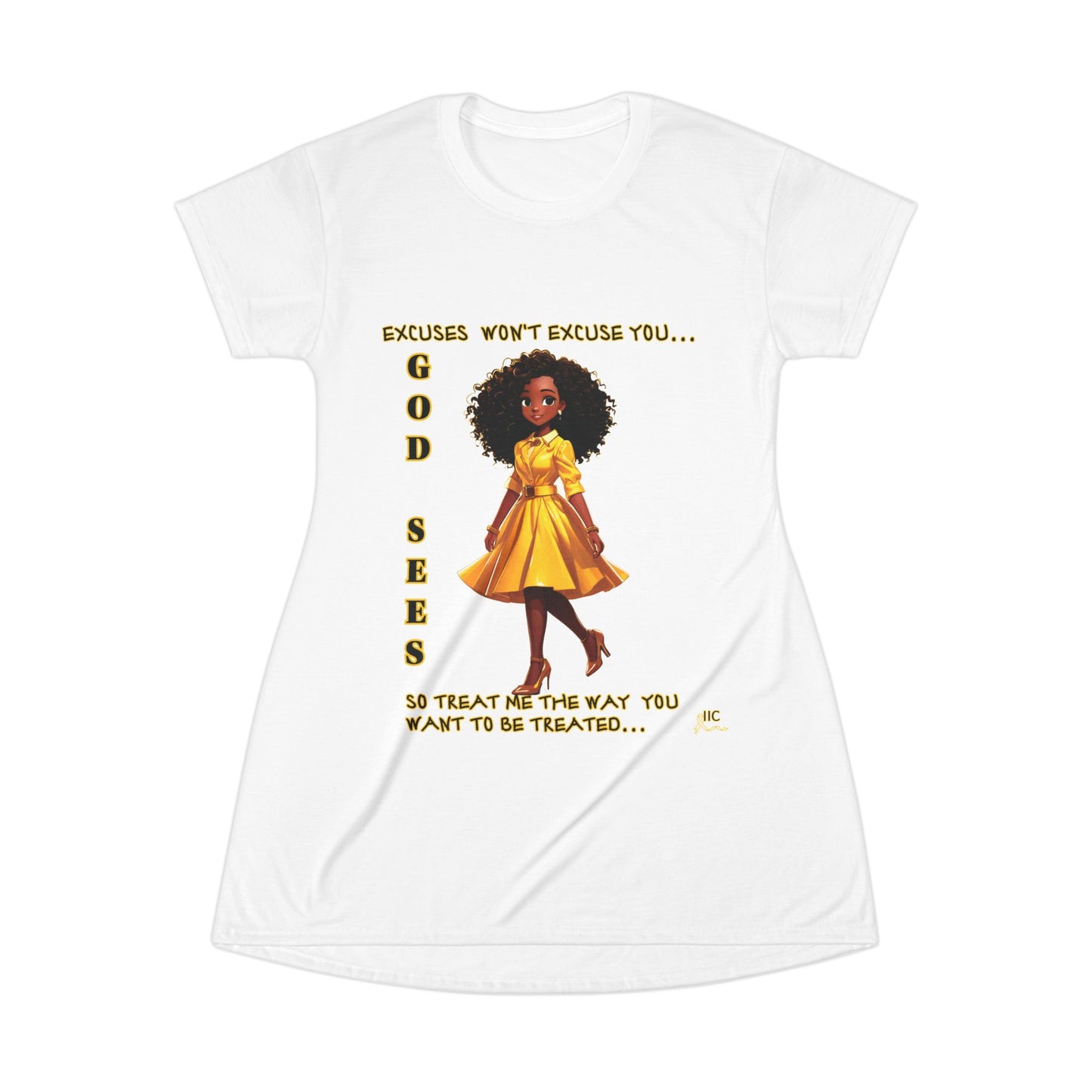 GOD SEES - T-Shirt Dress (AOP)