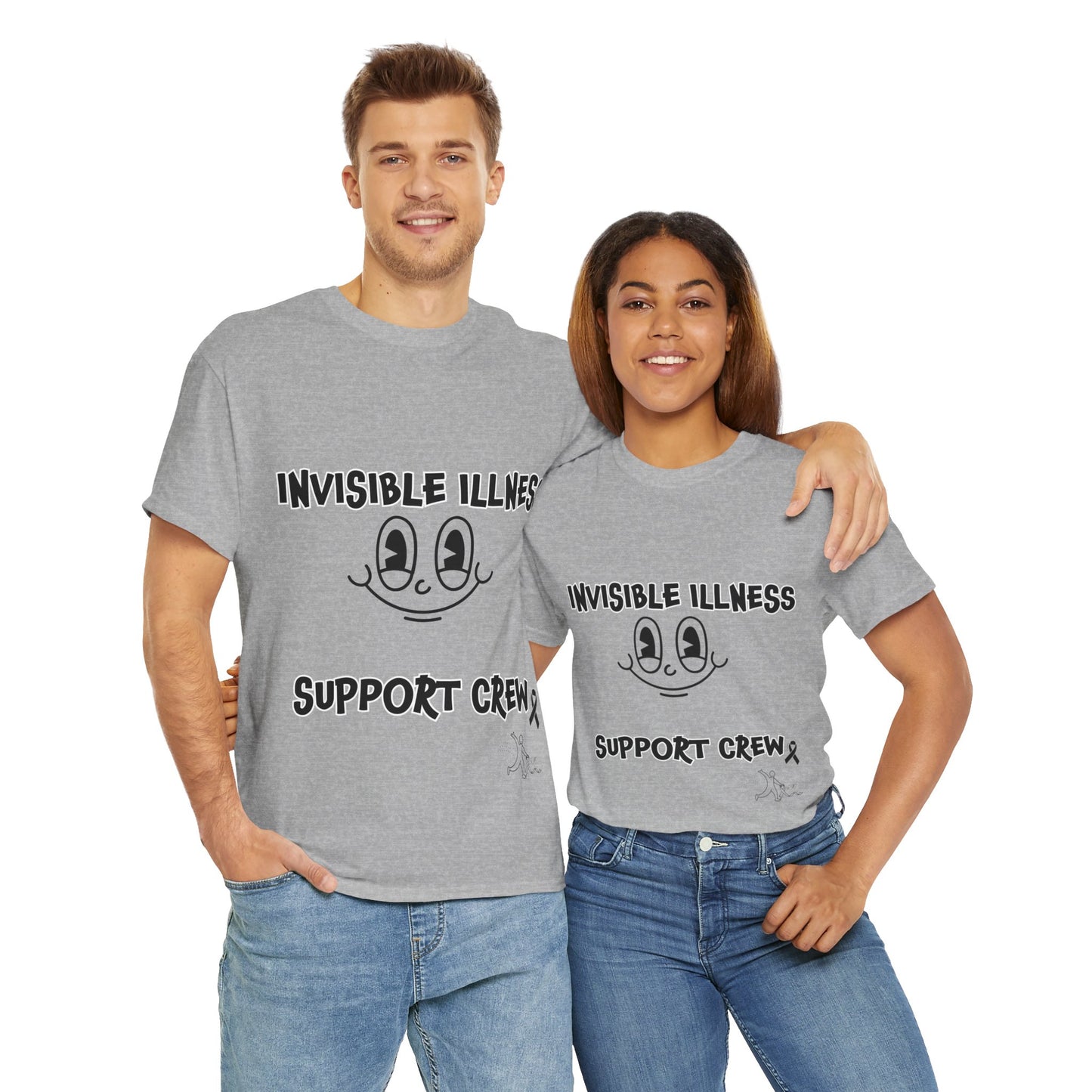 Invisible Illness Support Crew Unisex Heavy Cotton Tee