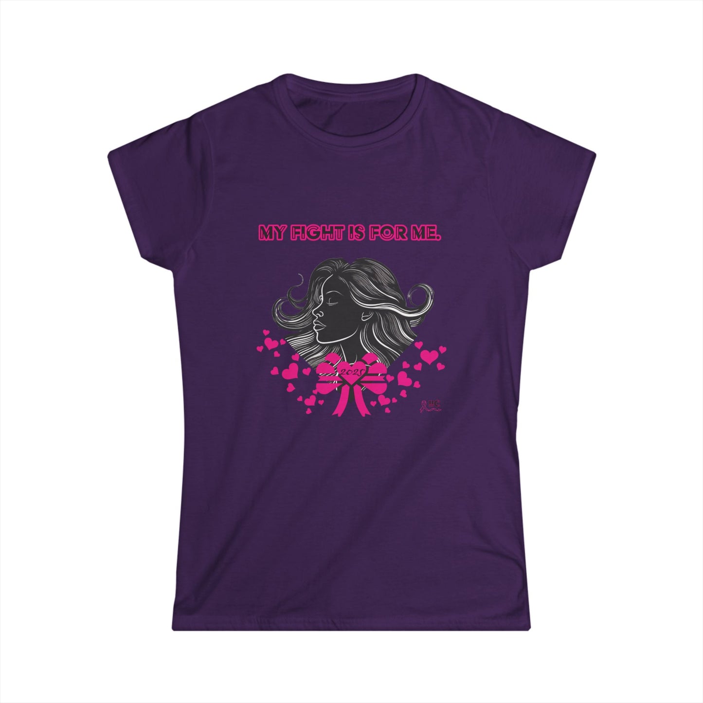 MY FIGHT IS FOR ME Breast Cancer Awareness-Women's Softstyle Tee By Alie-May Designs and The Invisible Illness Collective