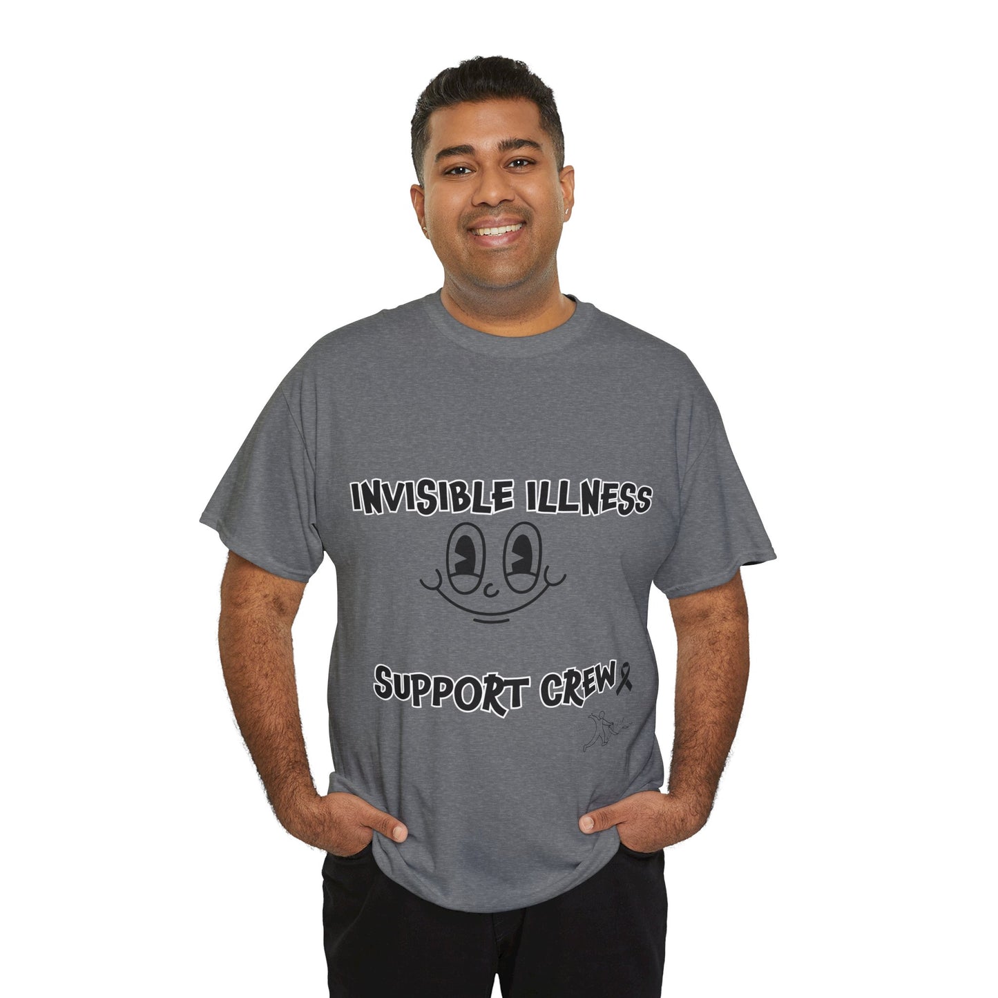 Invisible Illness Support Crew Unisex Heavy Cotton Tee