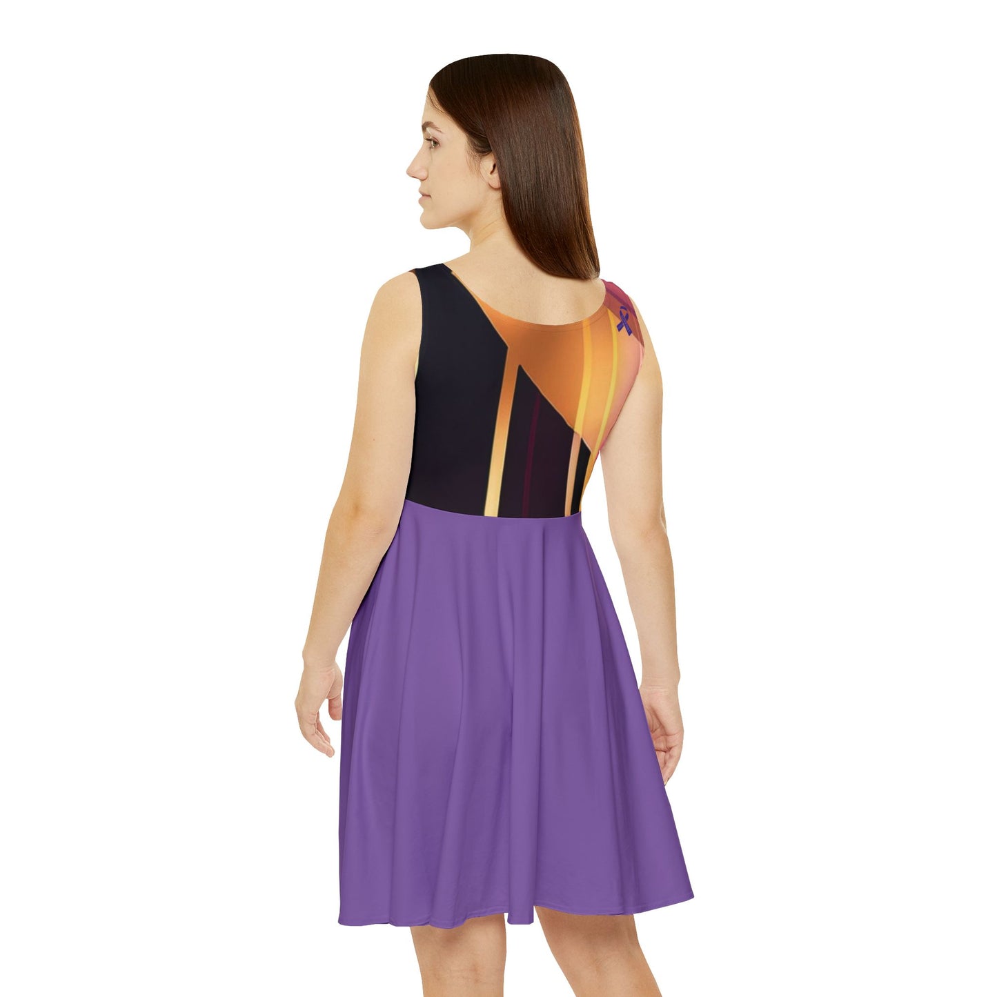 I SUPPORT PURPLE - Women's Skater Dress (AOP)