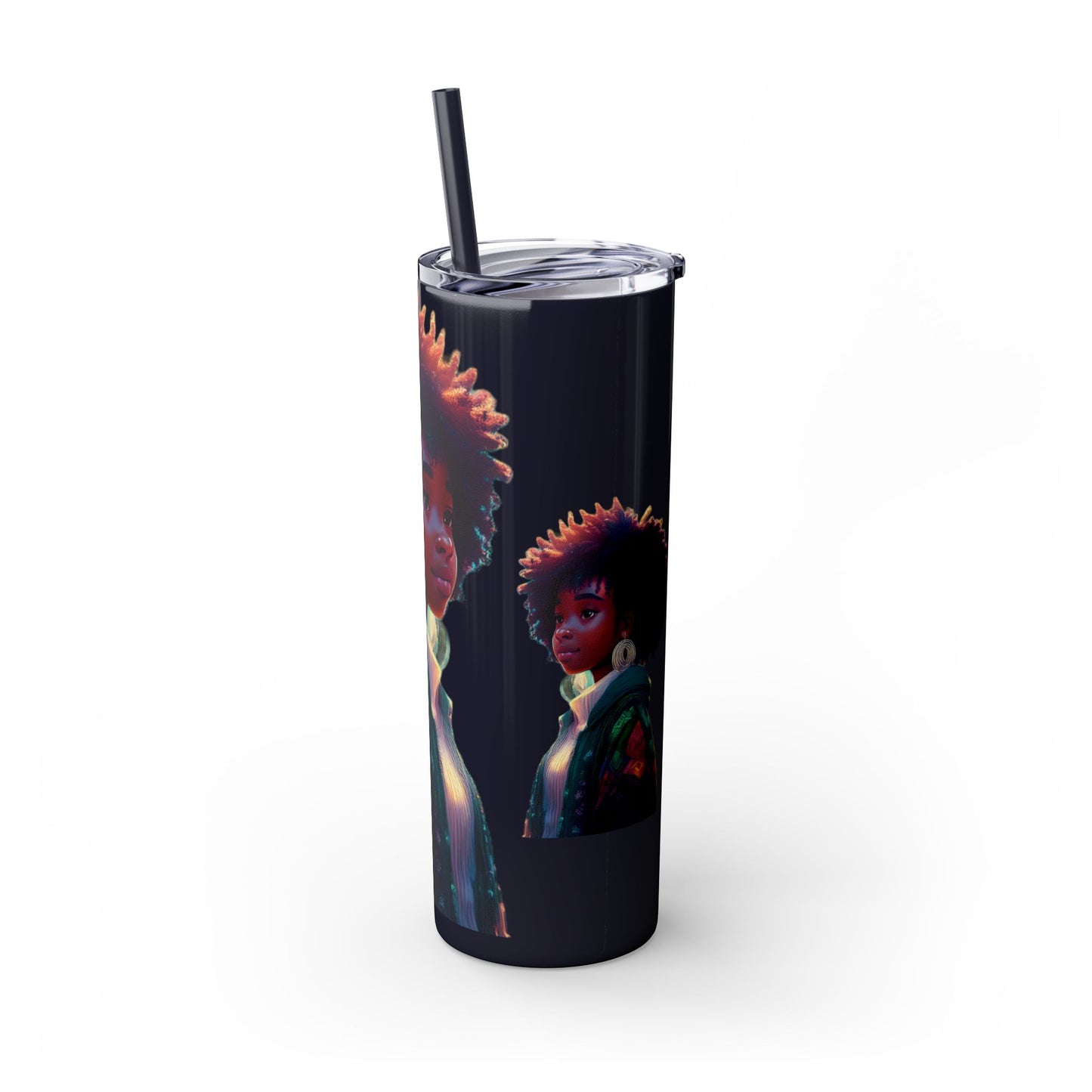 I SUPPORT GREEN - Skinny Tumbler with Straw, 20oz