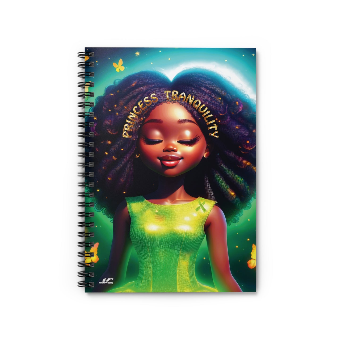Princess Tranquility Spiral Notebook, Ruled Line for Students, Writers - Back-to-School Gift