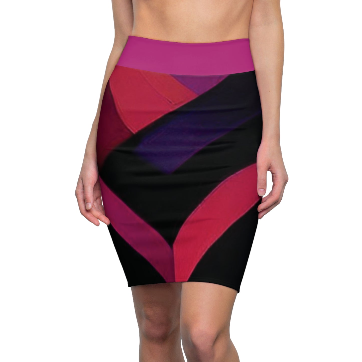 I SUPPORT PINK - Women's Pencil Skirt (AOP)