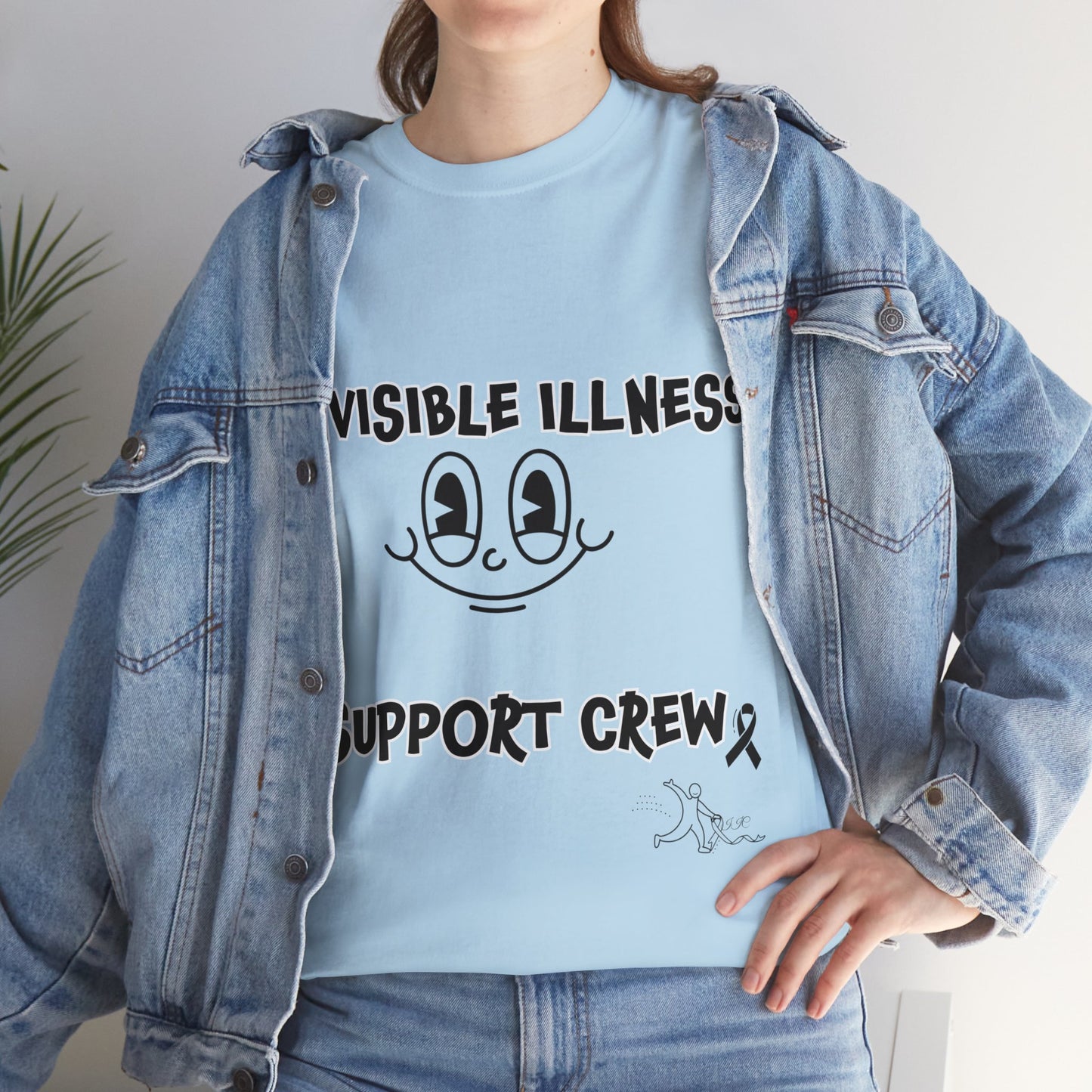 Invisible Illness Support Crew Unisex Heavy Cotton Tee