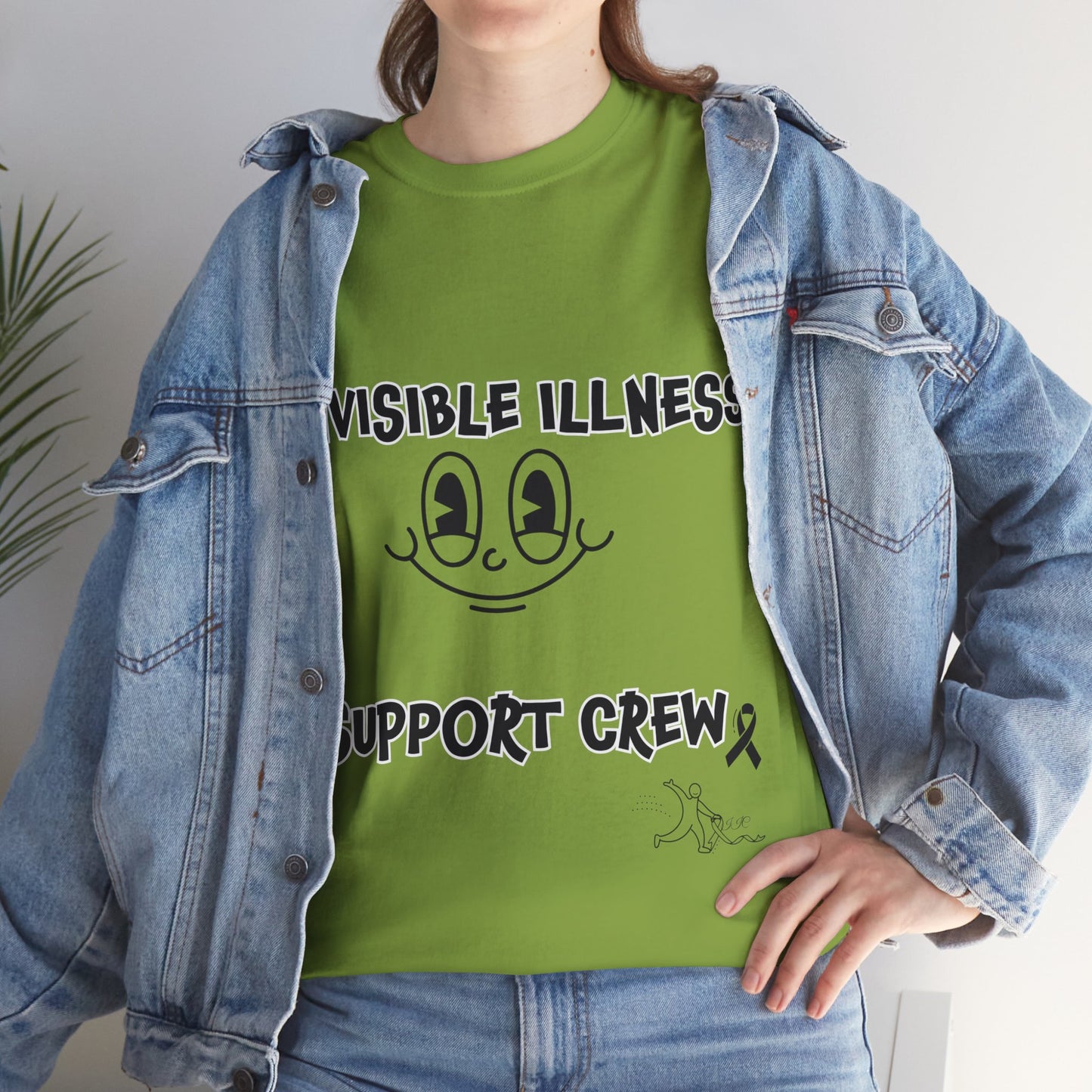 Invisible Illness Support Crew Unisex Heavy Cotton Tee