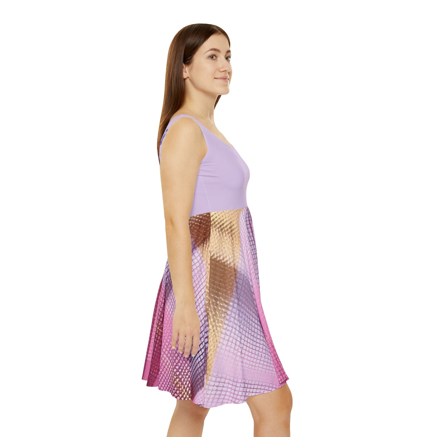 I SUPPORT PURPLE - Women's Skater Dress (AOP)