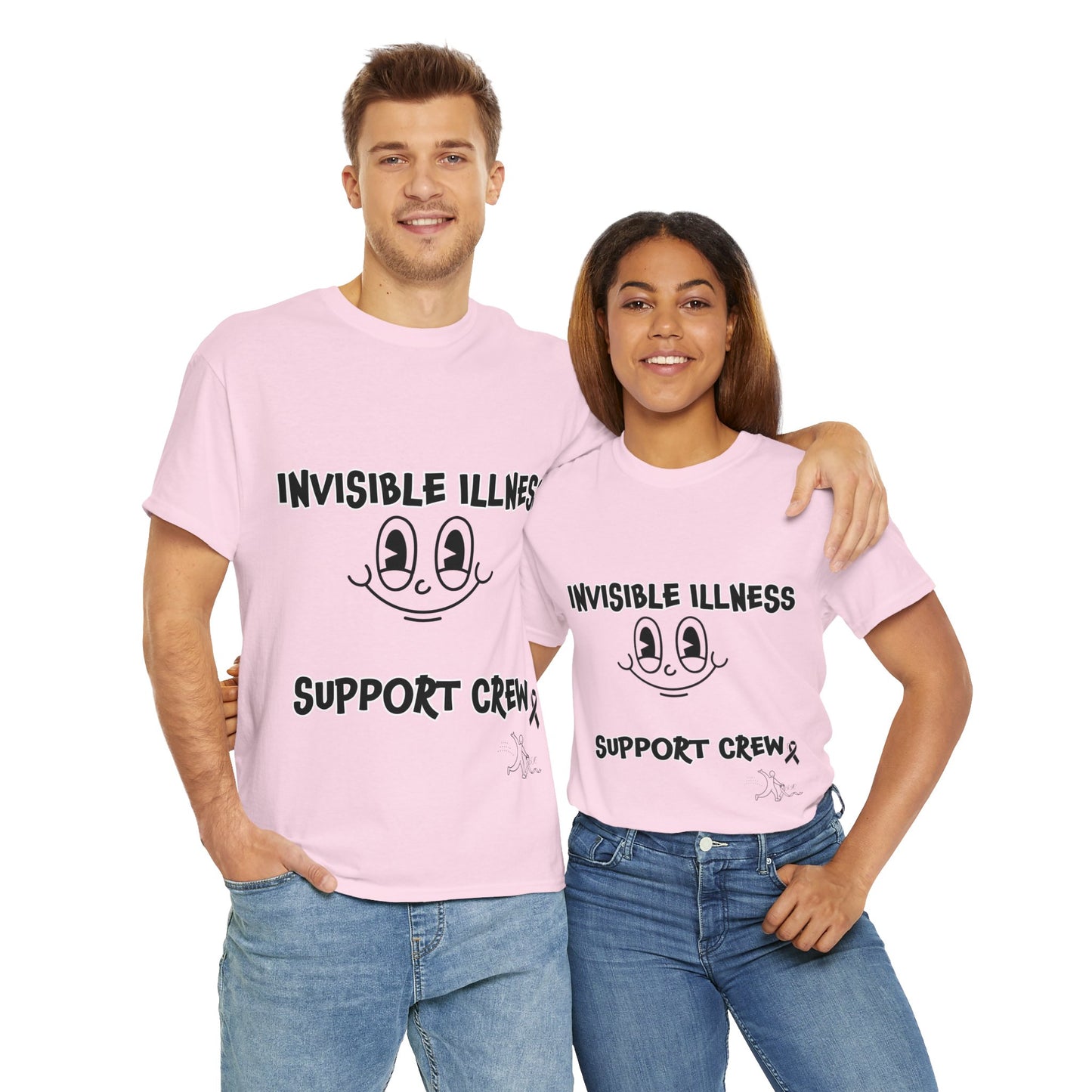 Invisible Illness Support Crew Unisex Heavy Cotton Tee