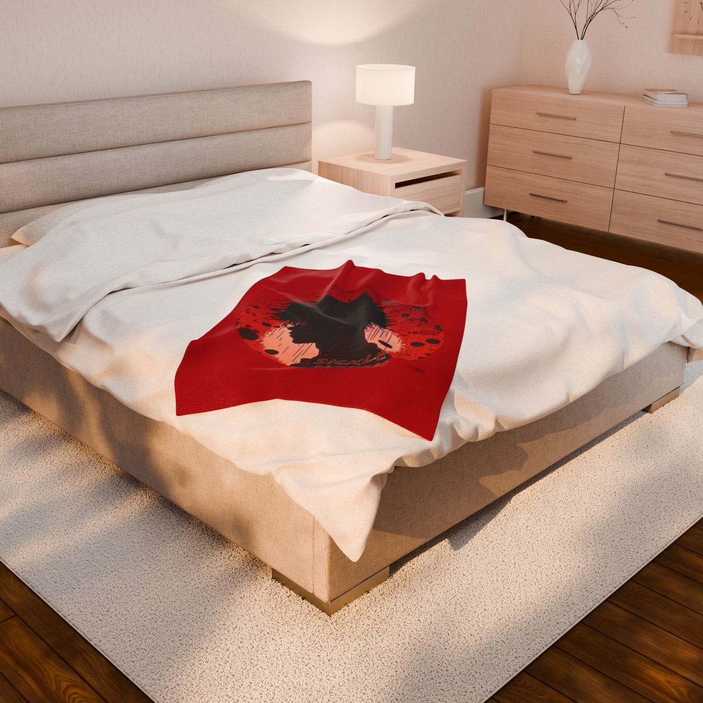 Sickle Samurai Velveteen Plush Blanket