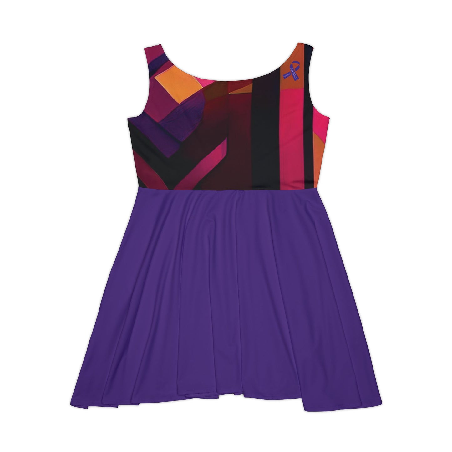 I SUPPORT PURPLE - Women's Skater Dress (AOP)