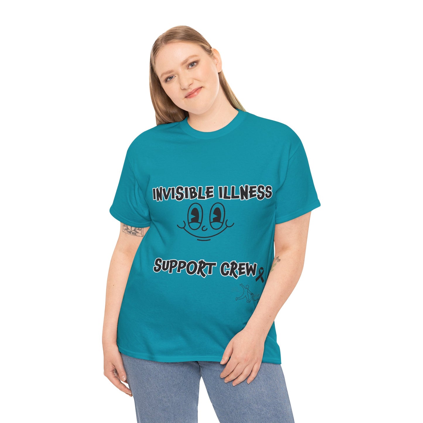Invisible Illness Support Crew Unisex Heavy Cotton Tee