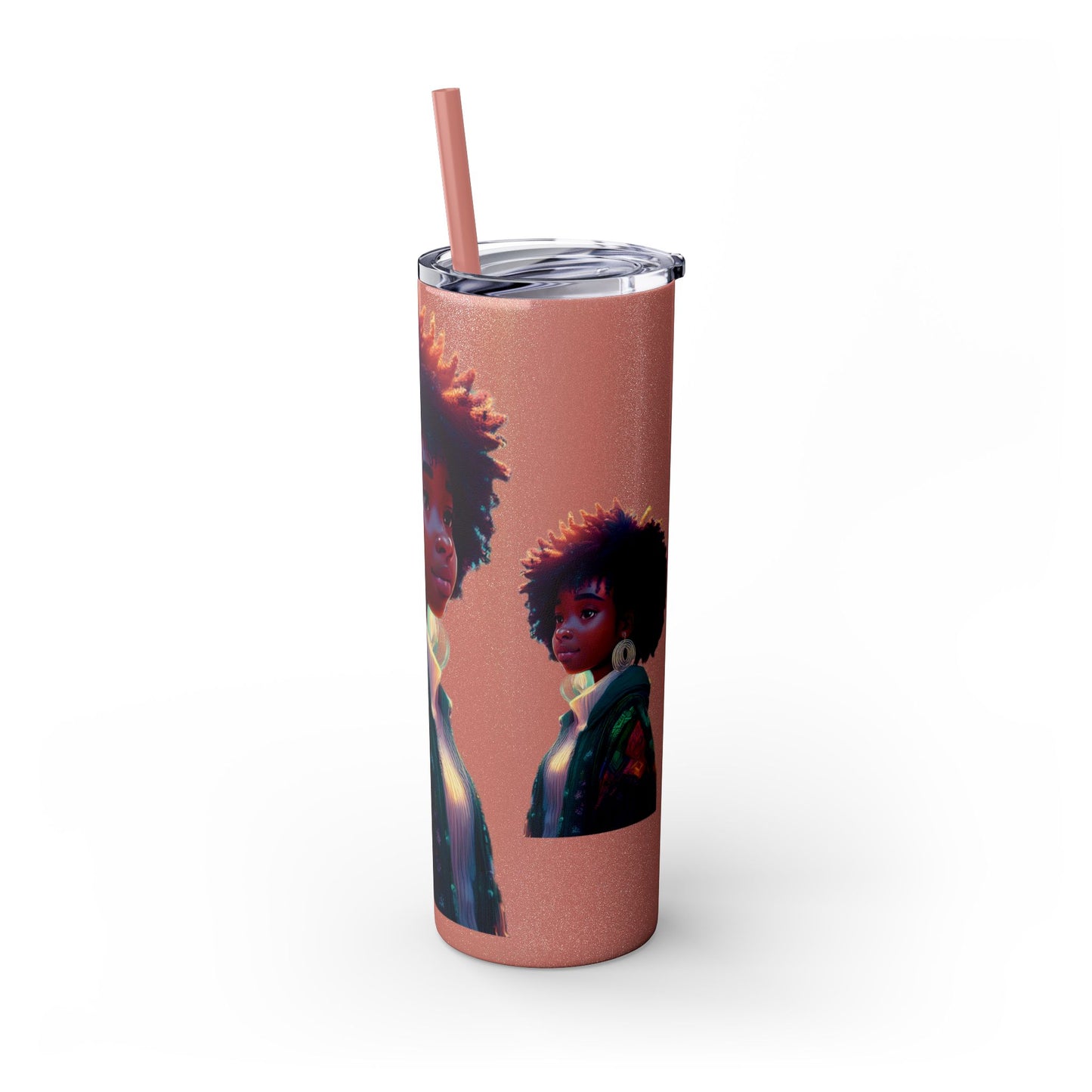 I SUPPORT GREEN - Skinny Tumbler with Straw, 20oz