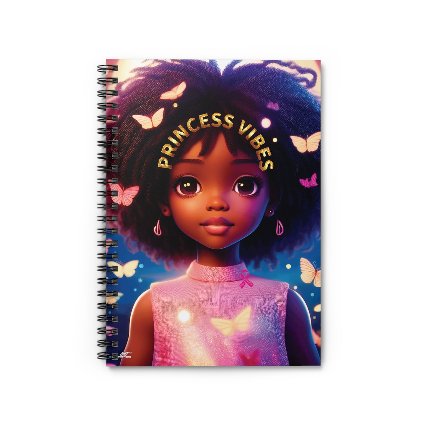 PRINCESS VIBES - Spiral Notebook/Journal- Ruled Line