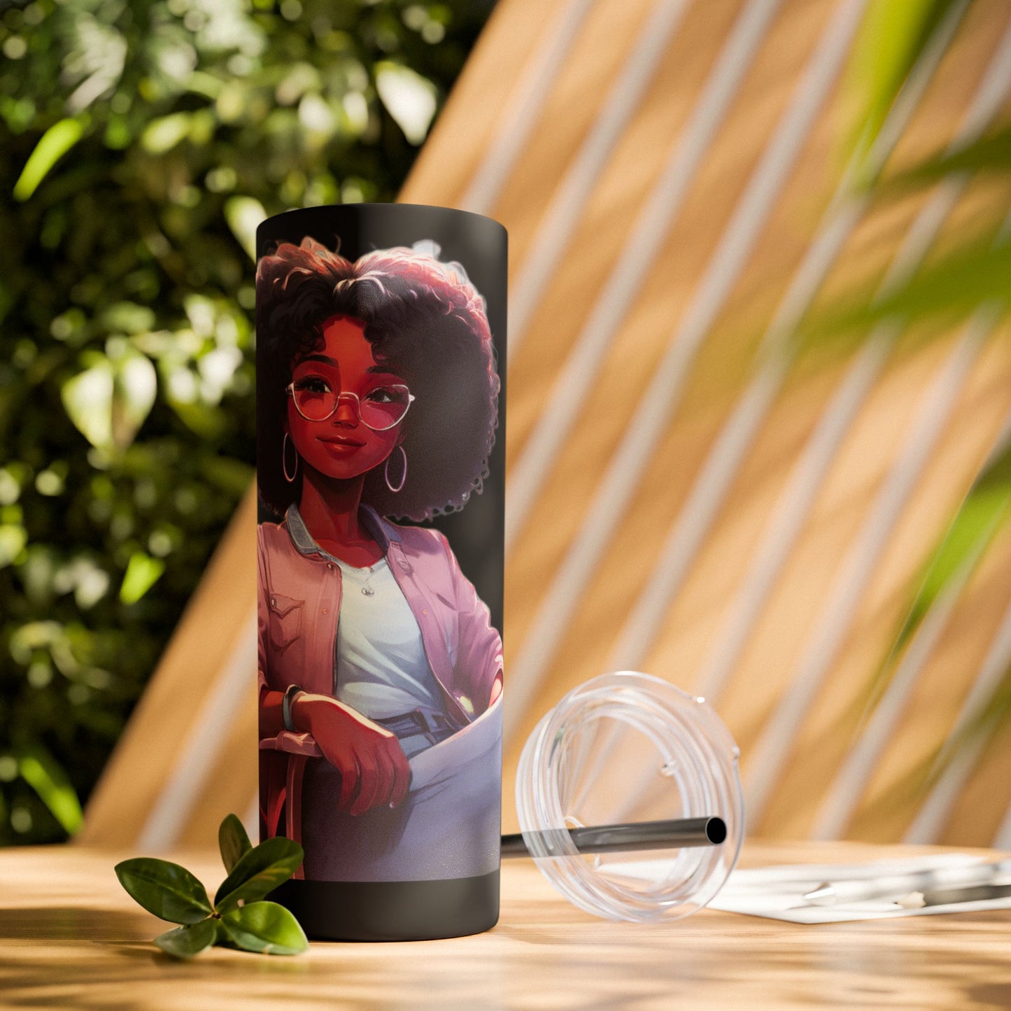 ***Exclusive Design*** I Support Pink 20oz Skinny Tumbler with Straw, Hot Cold Insulated Cup