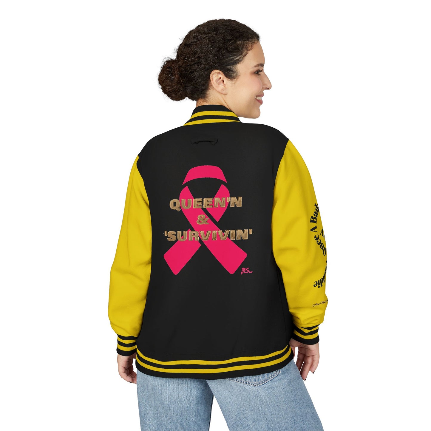 Support Pink: Baddie Vibes Unisex Jacket, Breast Cancer Awareness Apparel, Team Support Events, Cozy Outerwear, Unique Graphics, Empowerment
