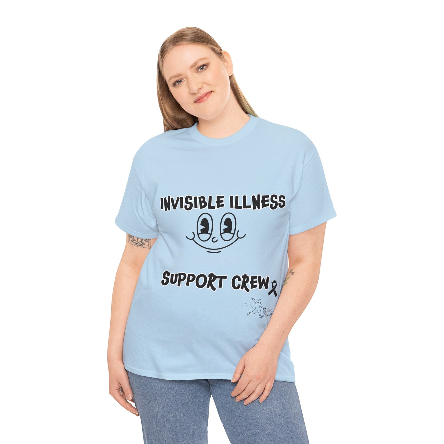 Invisible Illness Support Crew Unisex Heavy Cotton Tee
